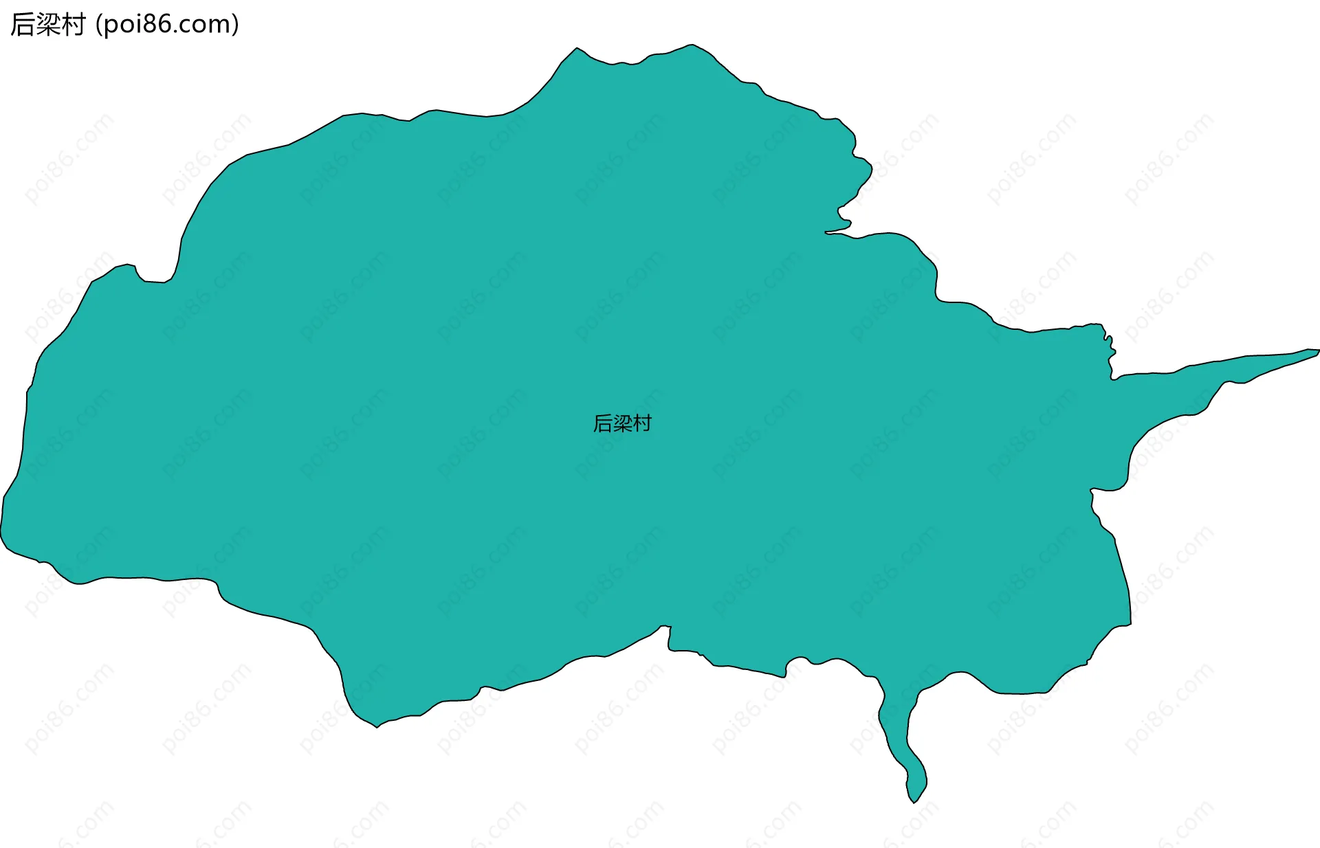 后梁村边界地图