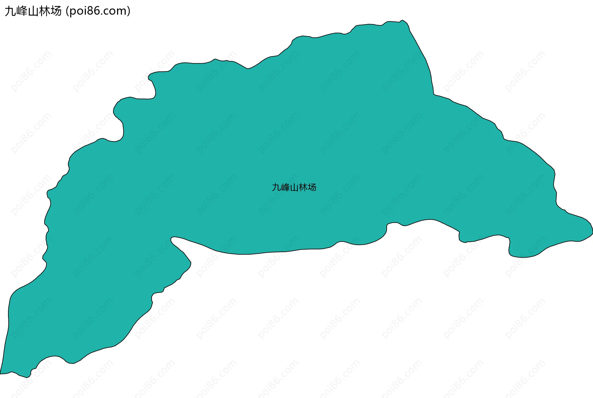 九峰山林场边界地图