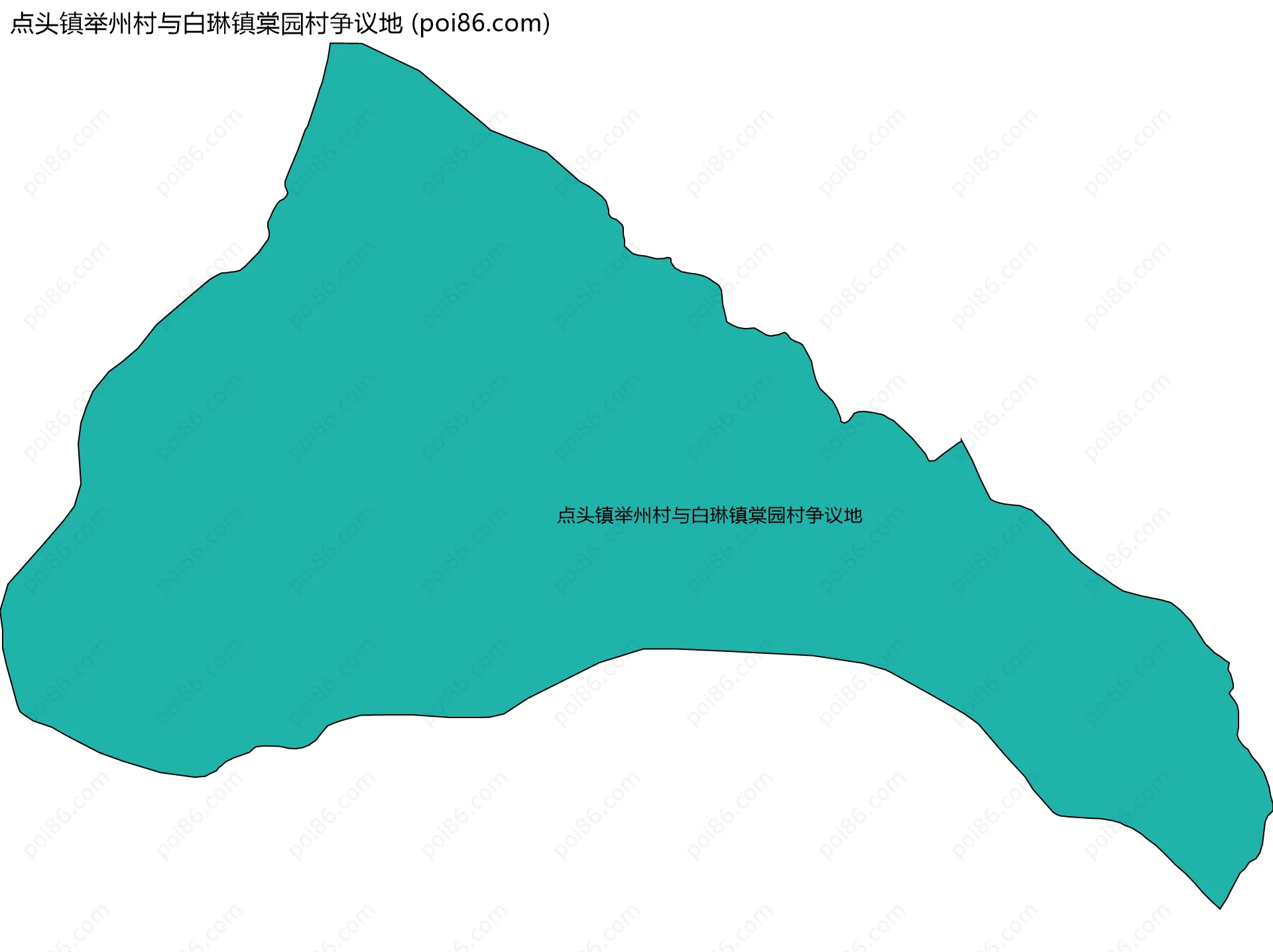 点头镇举州村与白琳镇棠园村争议地边界地图