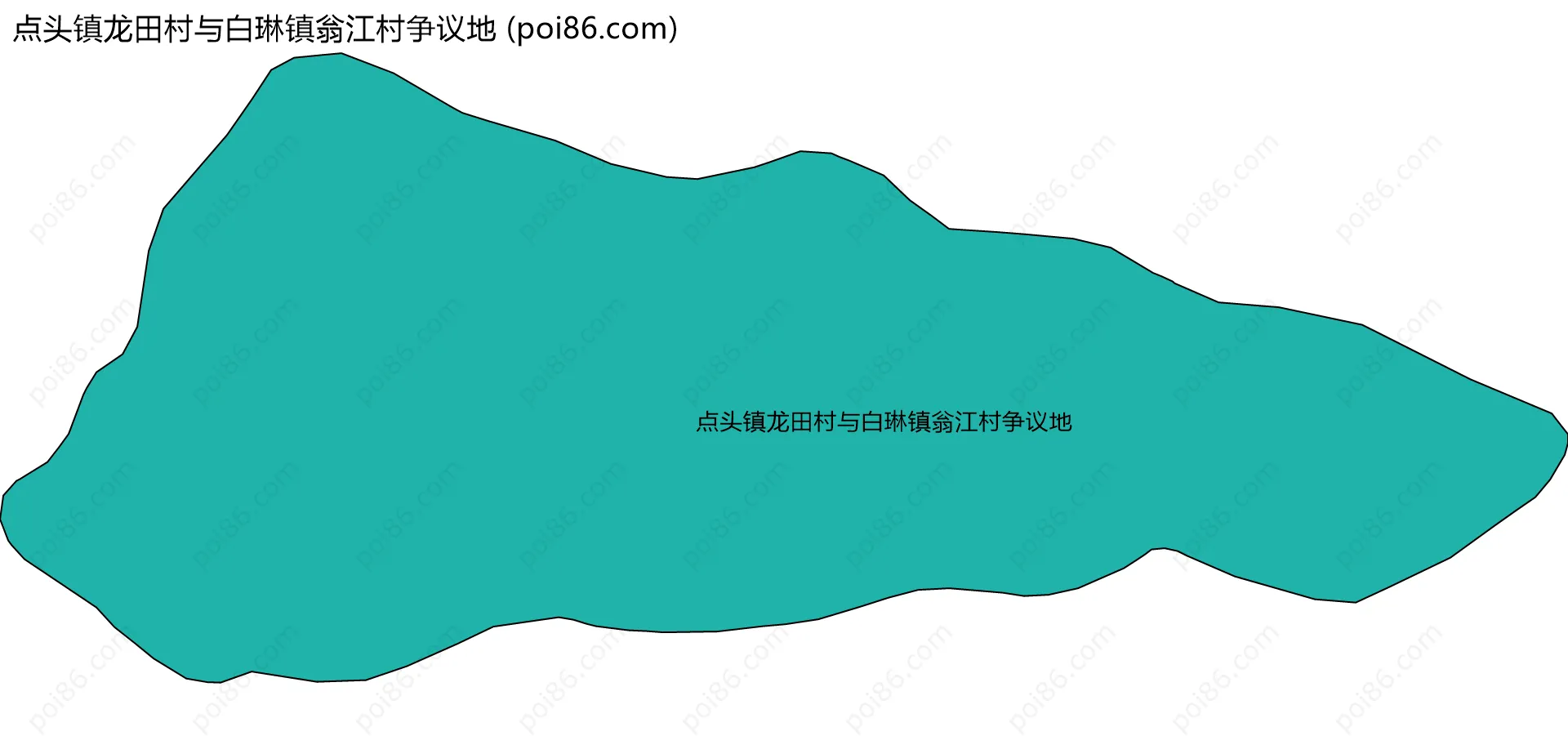 点头镇龙田村与白琳镇翁江村争议地边界地图