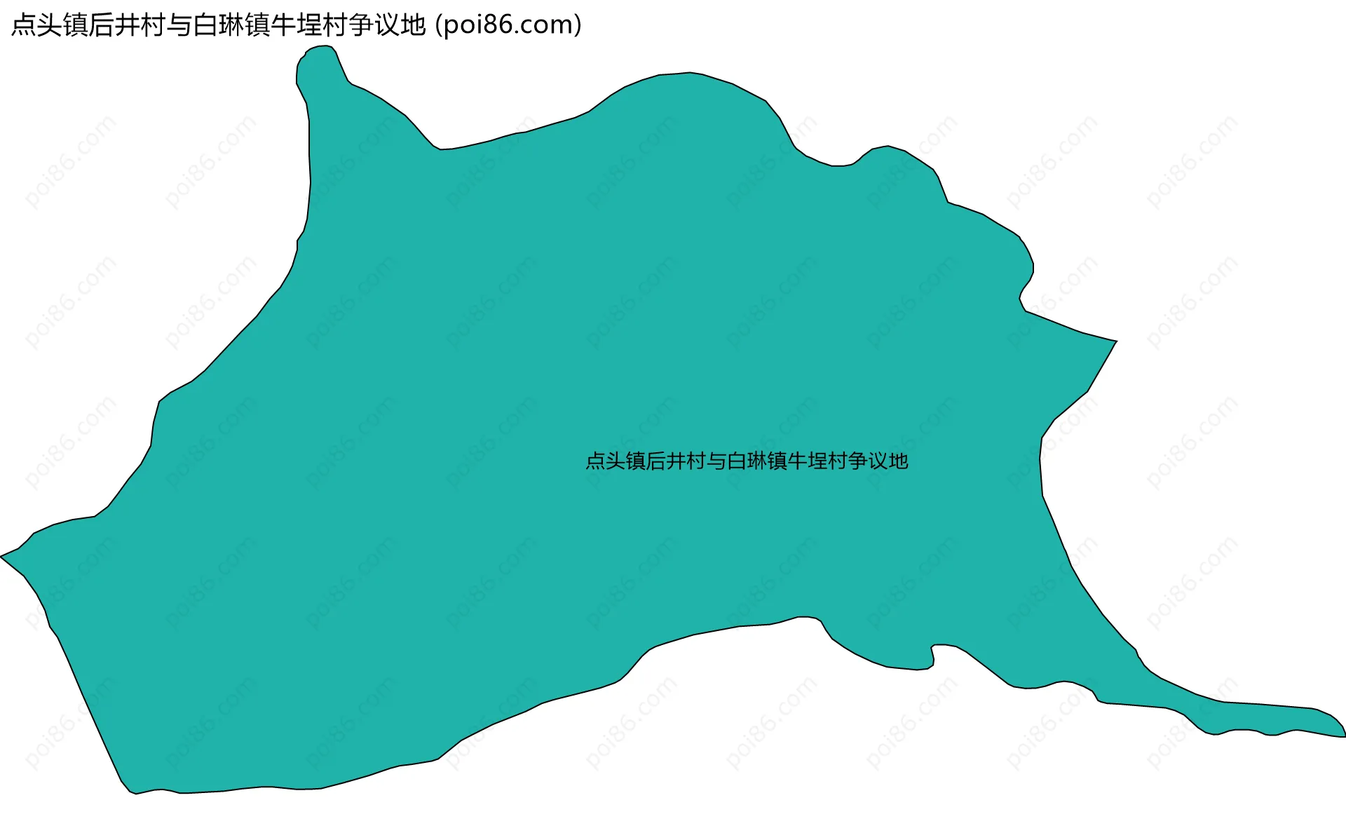 点头镇后井村与白琳镇牛埕村争议地边界地图