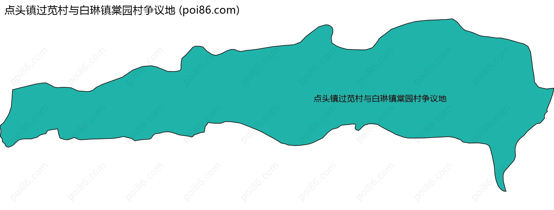 点头镇过苋村与白琳镇棠园村争议地边界地图