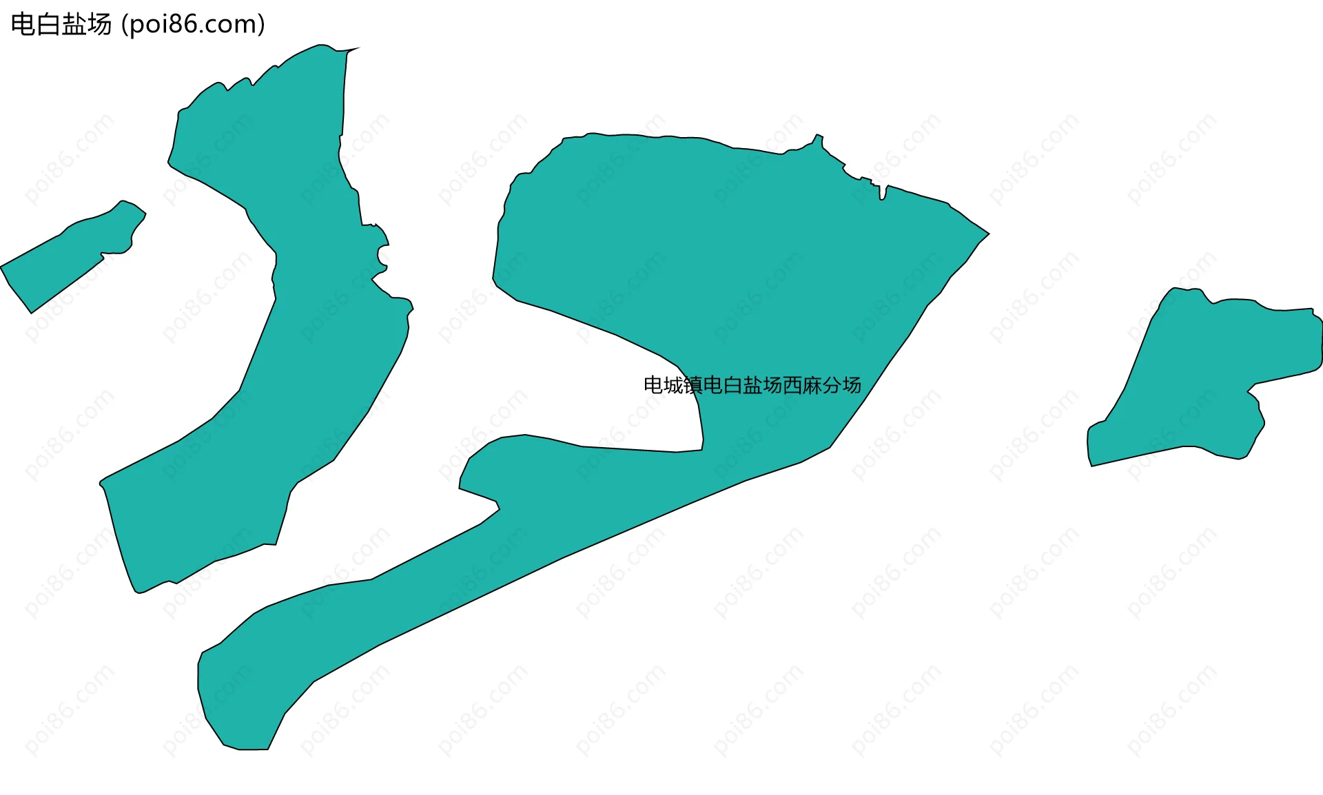 电白盐场边界地图(五级行政区划)