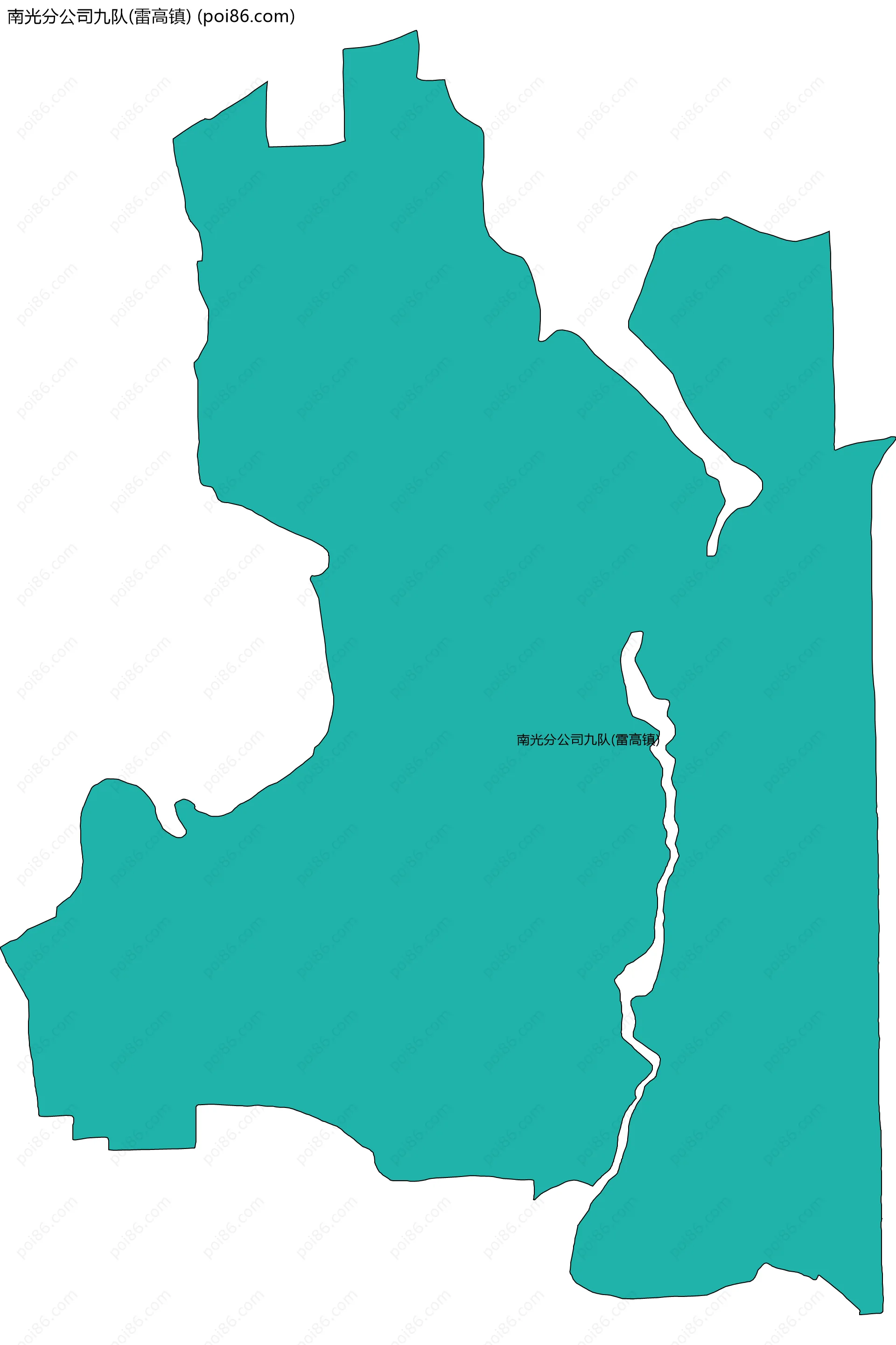 南光分公司九队(雷高镇)边界地图