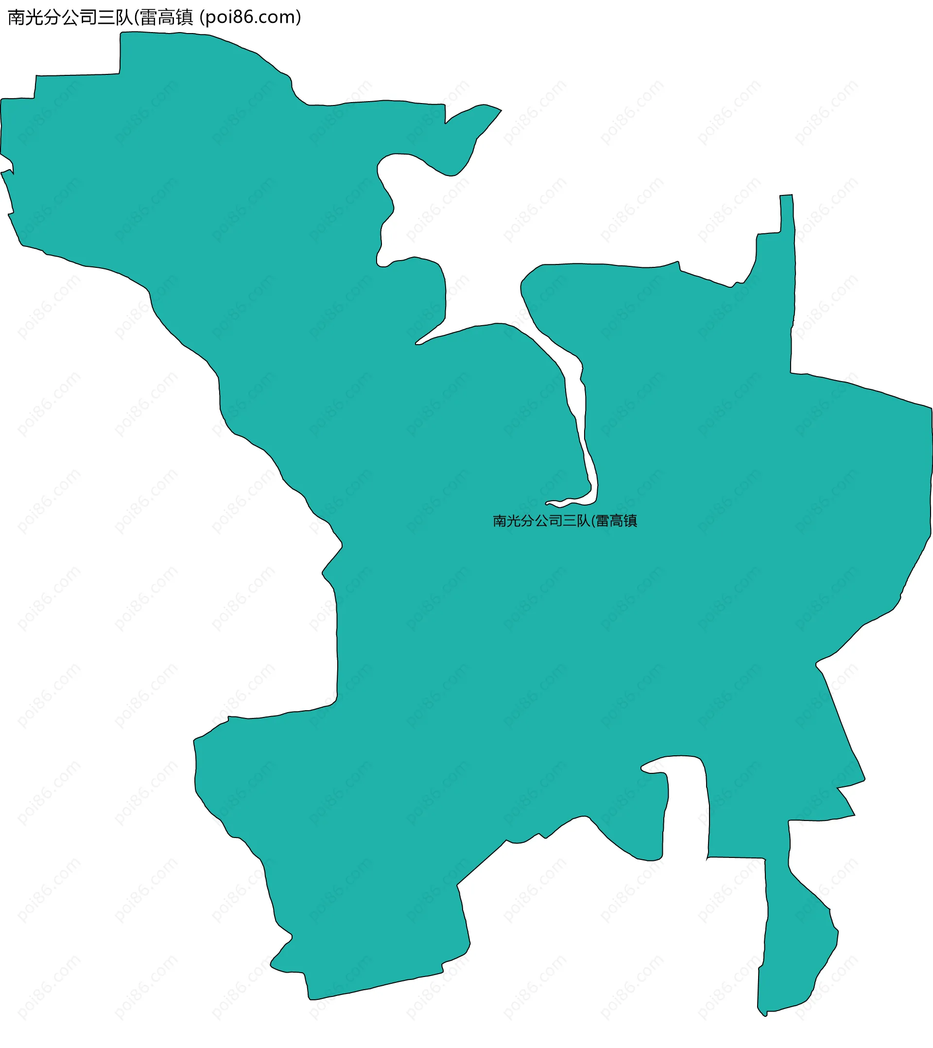 南光分公司三队(雷高镇边界地图