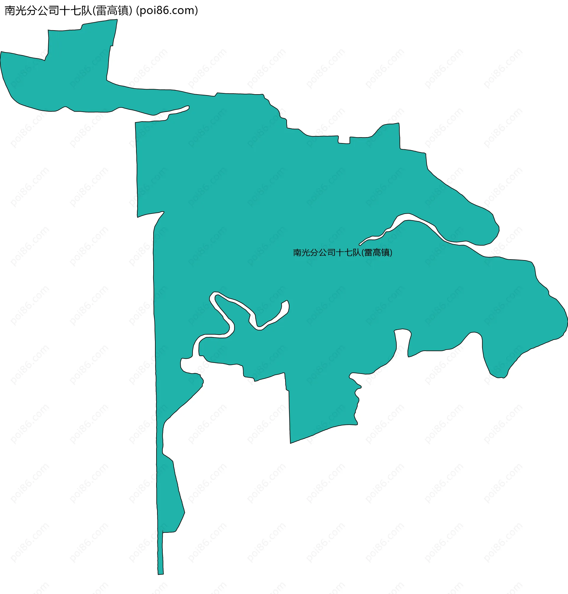 南光分公司十七队(雷高镇)边界地图