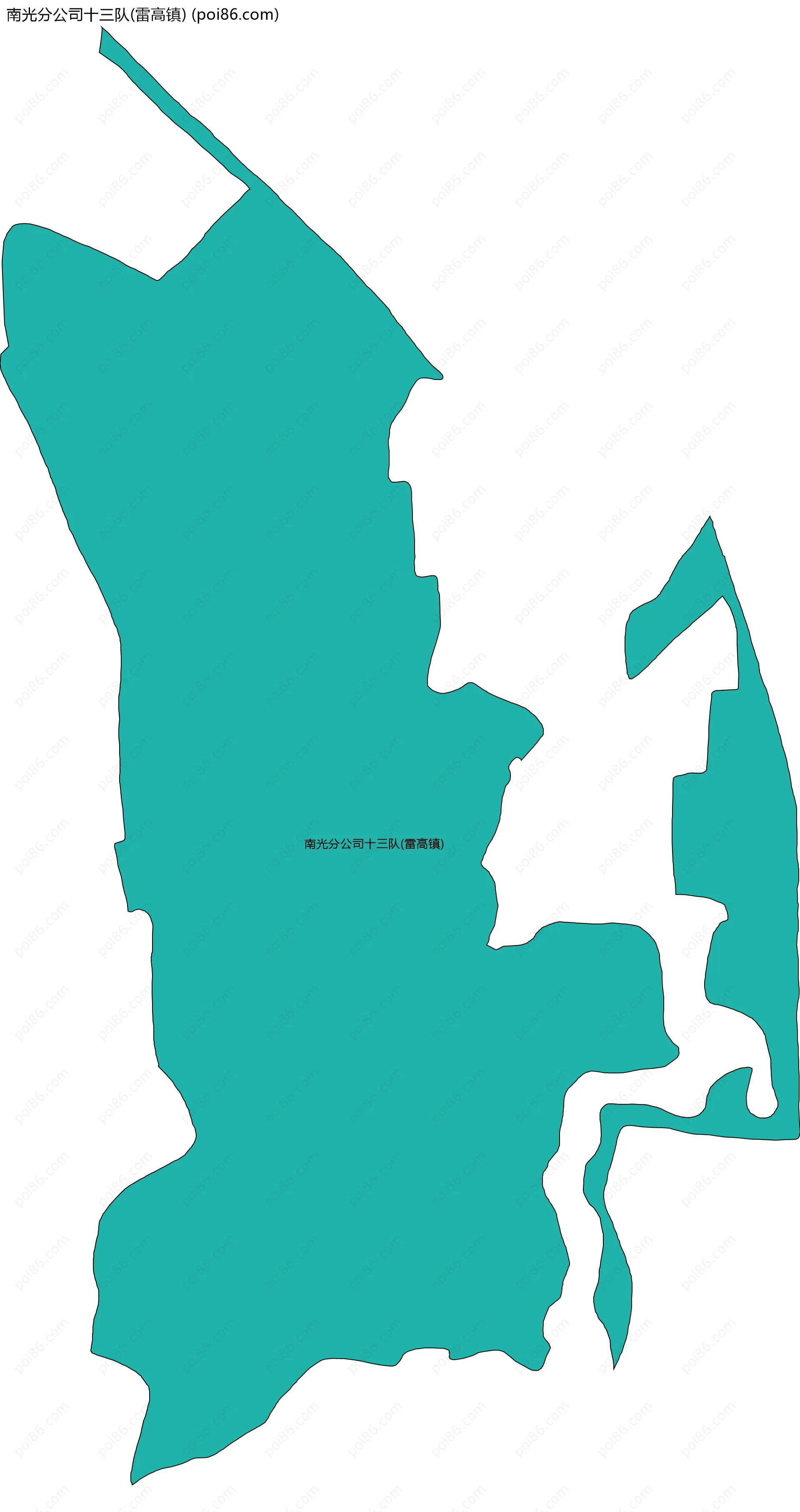 南光分公司十三队(雷高镇)边界地图