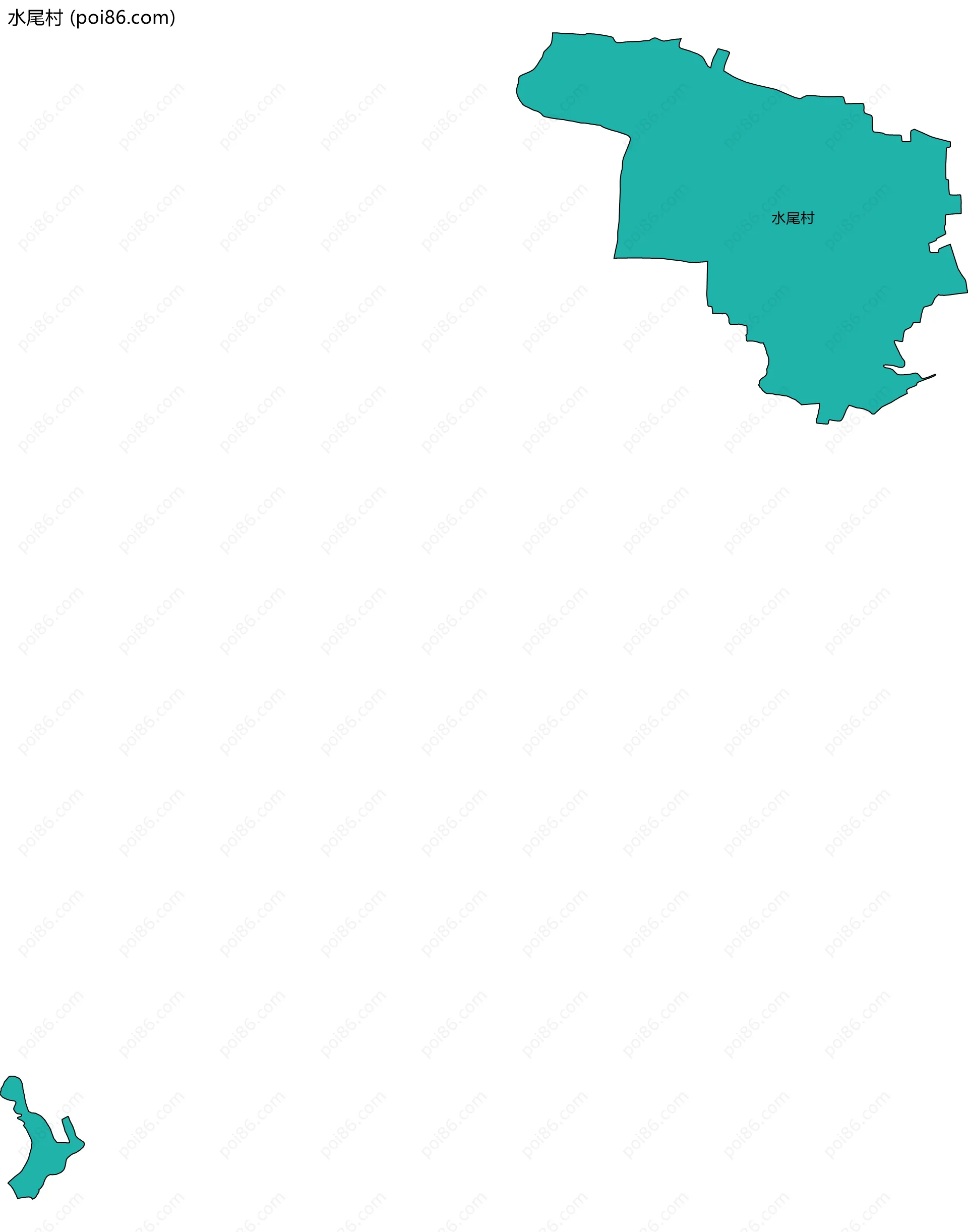 水尾村边界地图