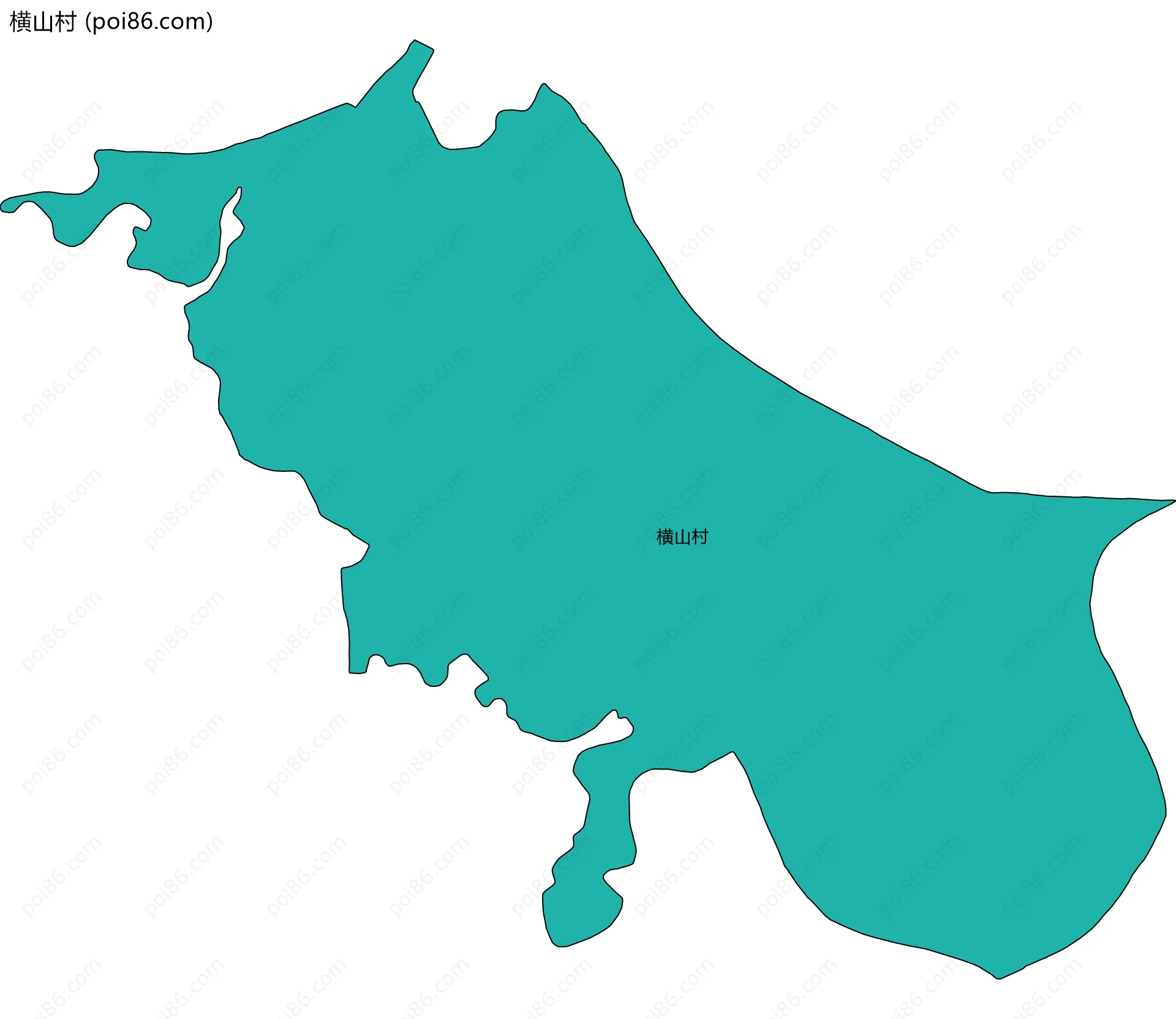 横山村边界地图