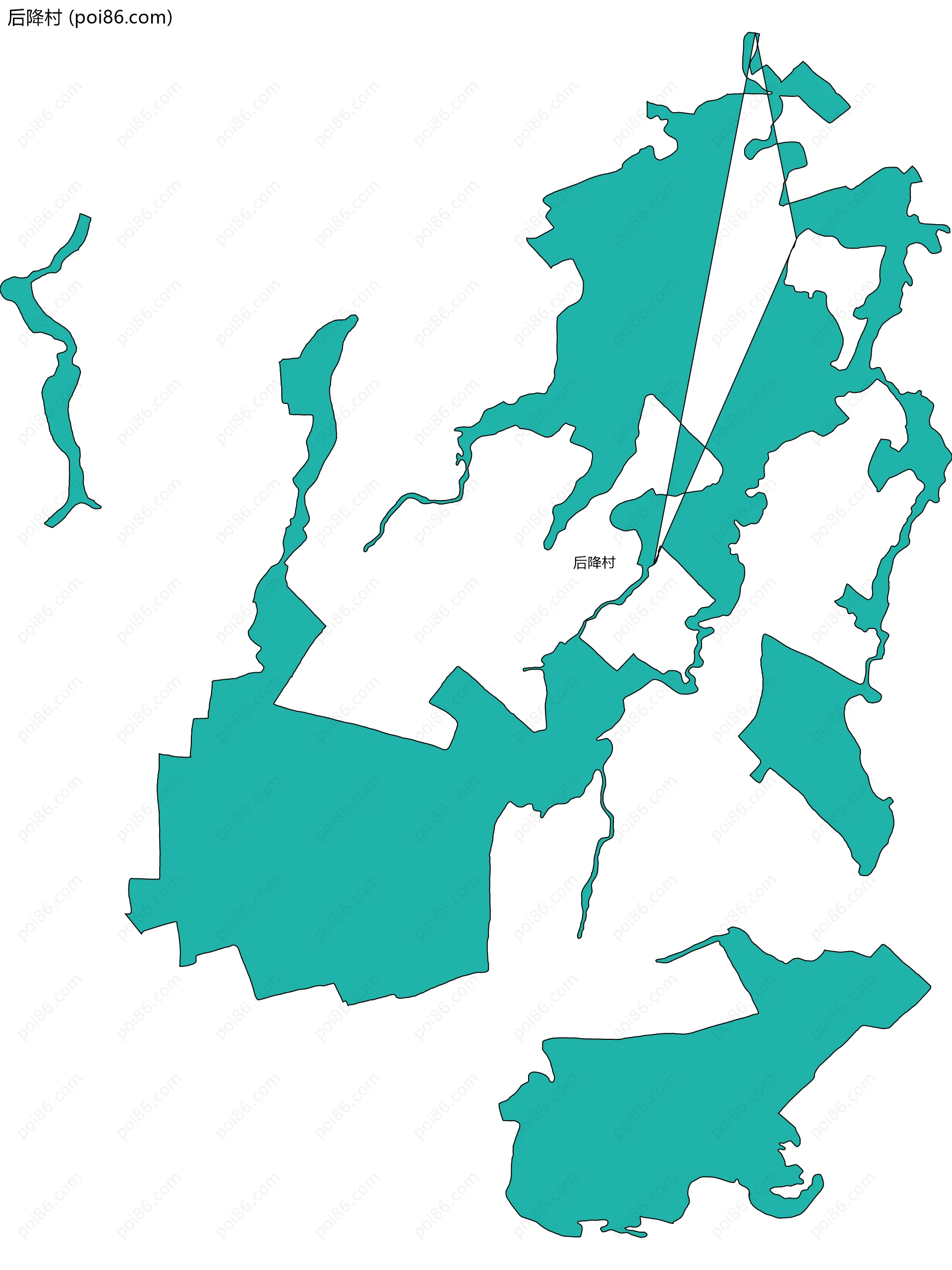 后降村边界地图