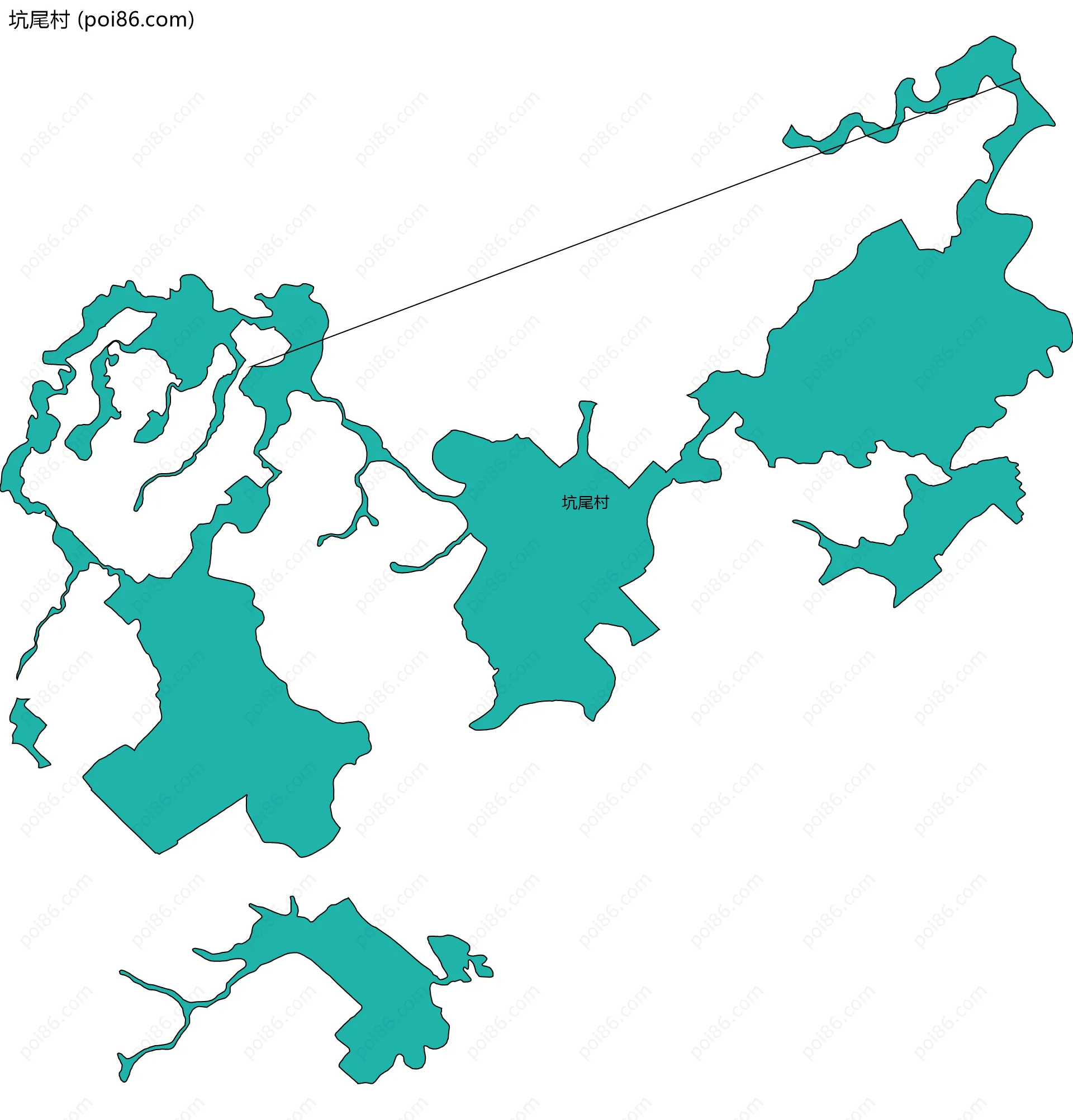 坑尾村边界地图