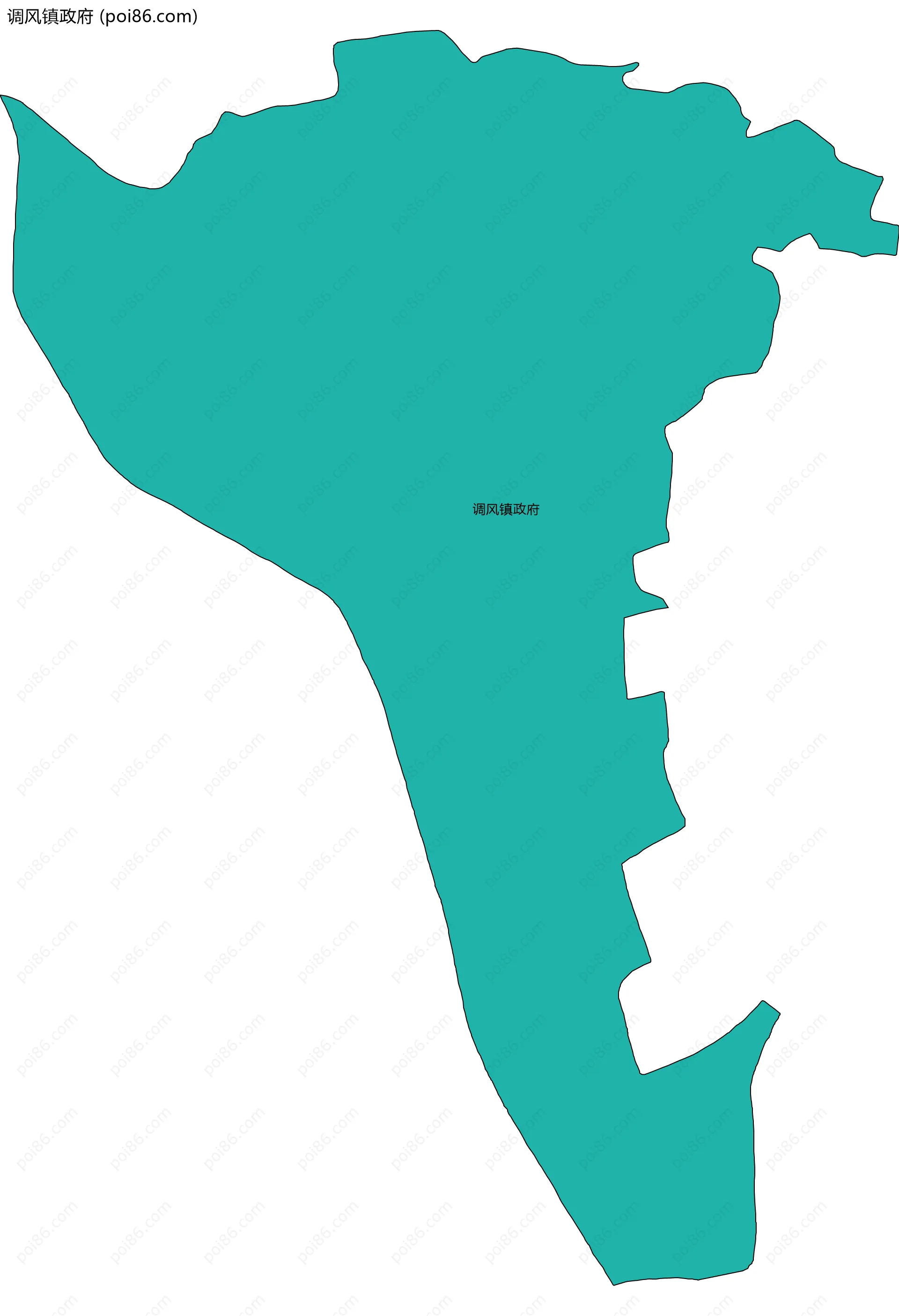 调风镇政府边界地图