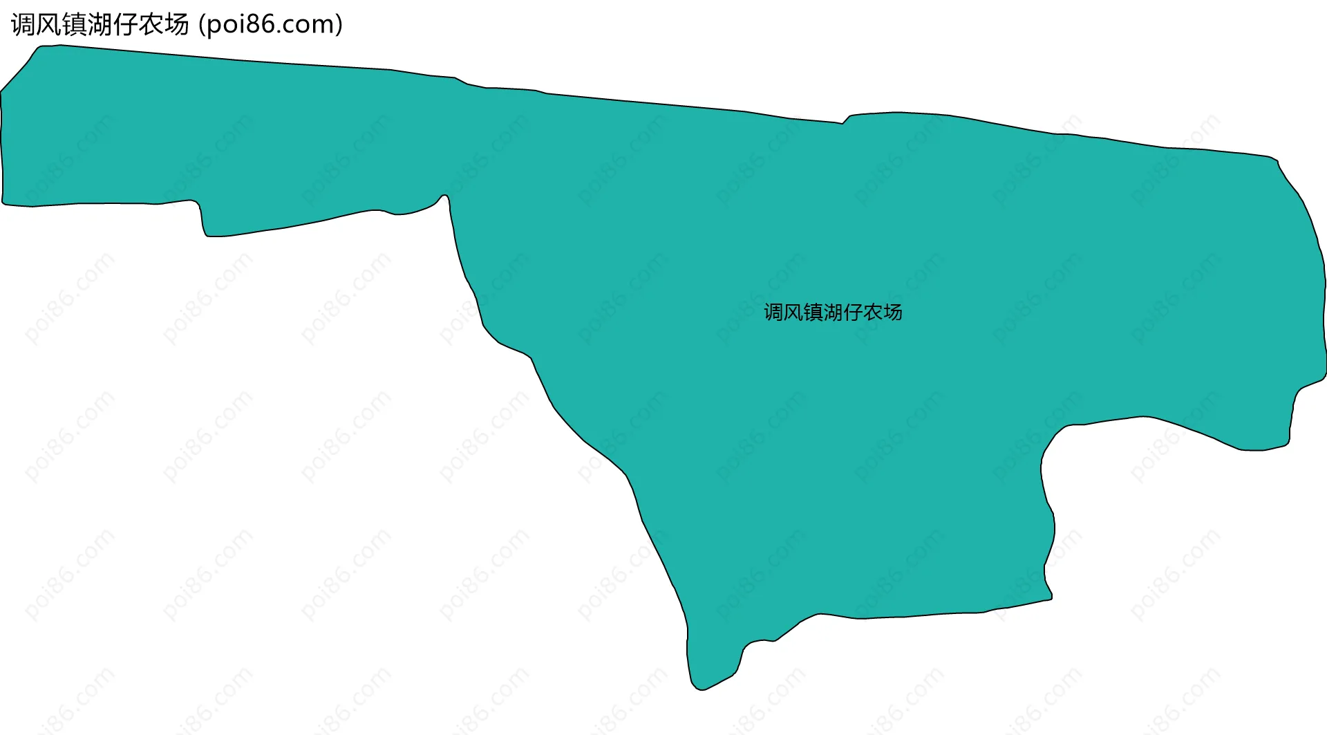 调风镇湖仔农场边界地图