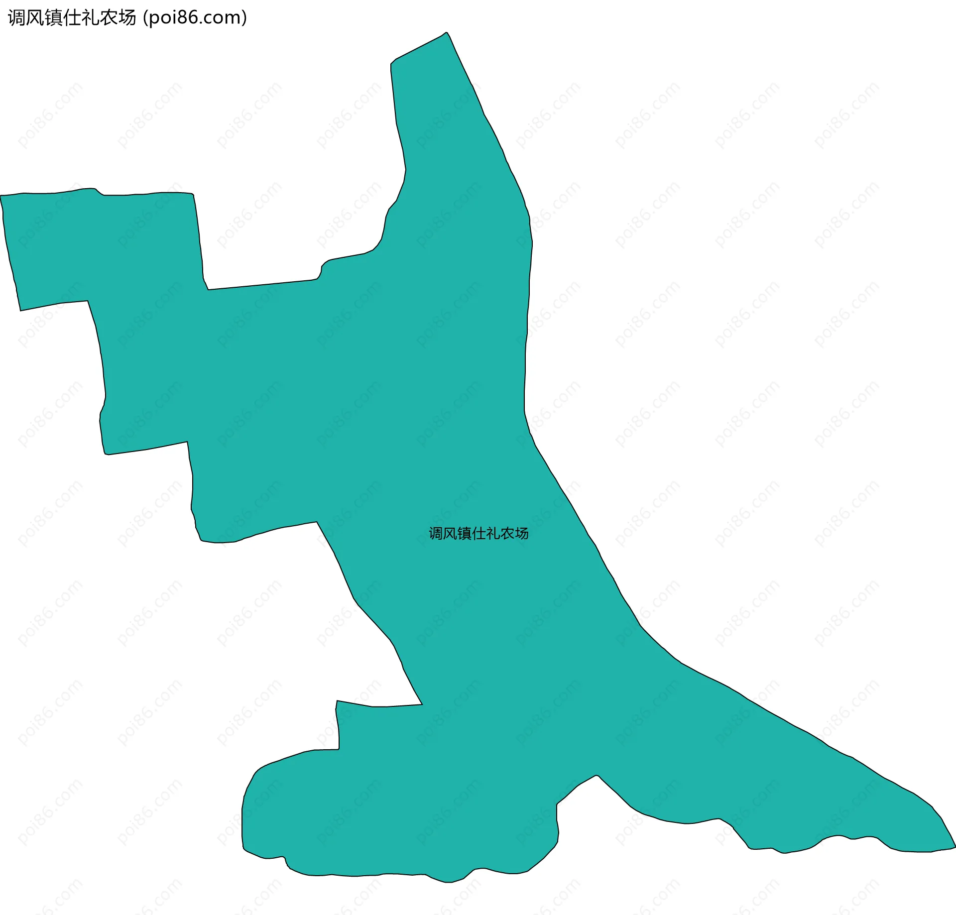 调风镇仕礼农场边界地图