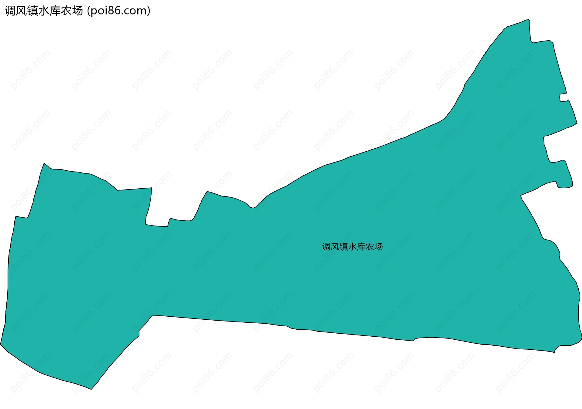调风镇水库农场边界地图