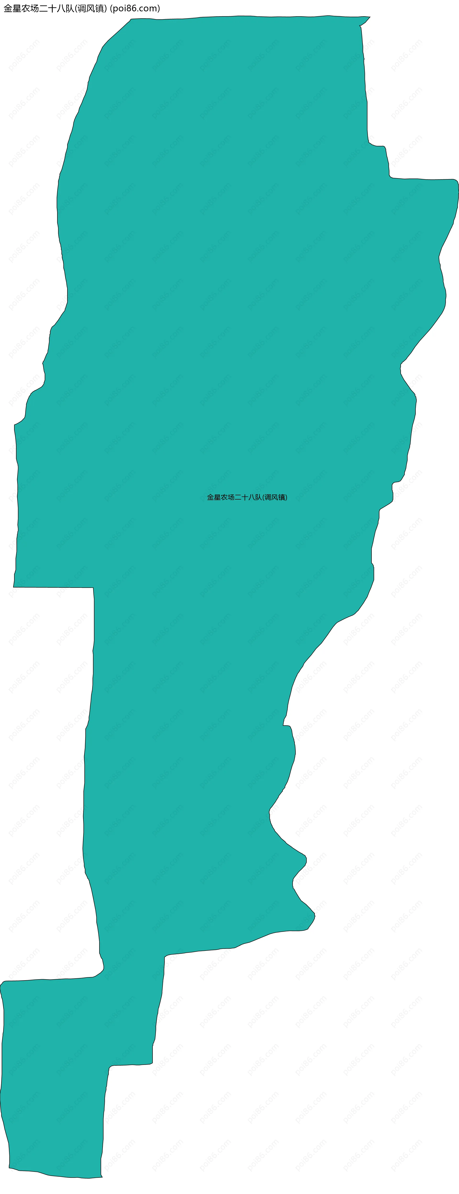 金星农场二十八队(调风镇)边界地图