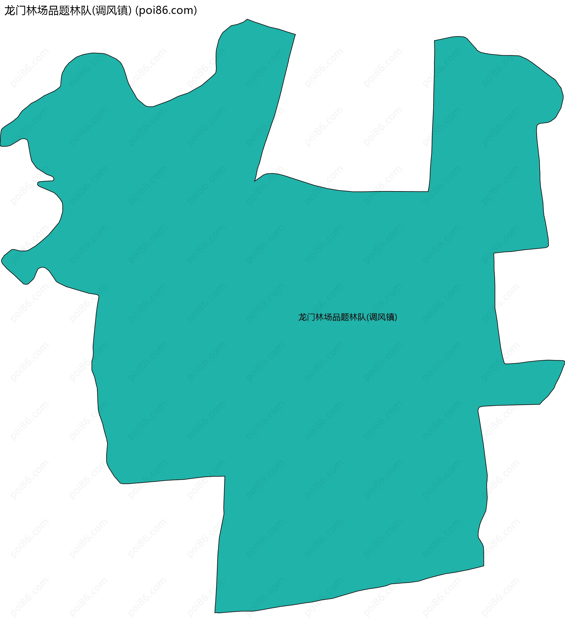 龙门林场品题林队(调风镇)边界地图