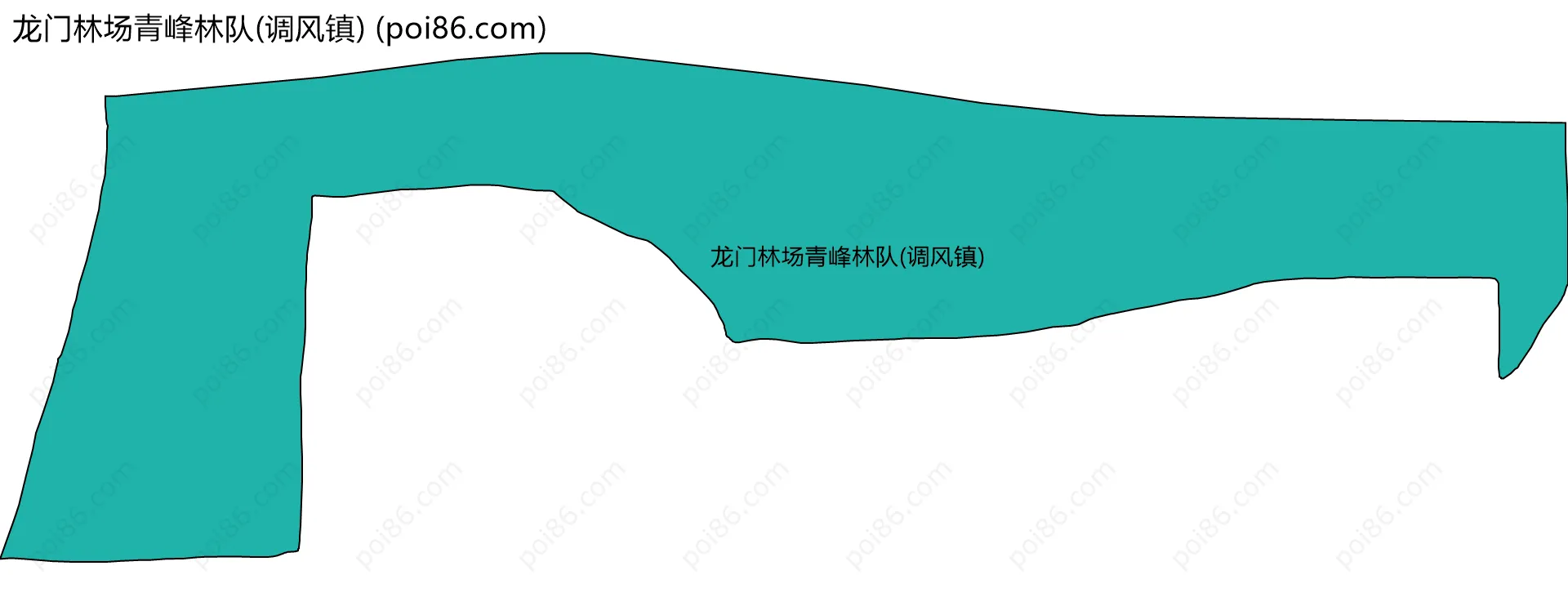 龙门林场青峰林队(调风镇)边界地图