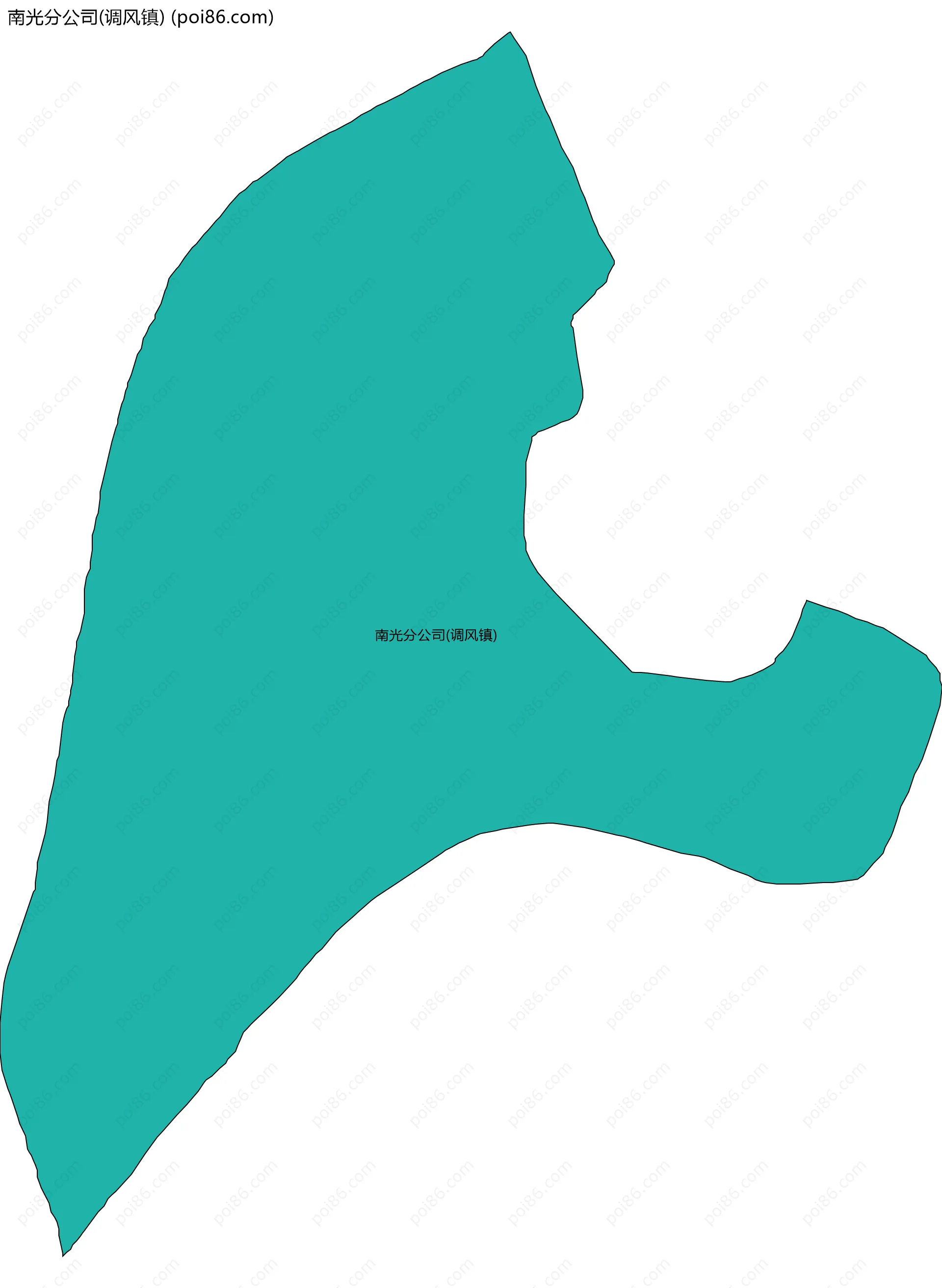 南光分公司(调风镇)边界地图