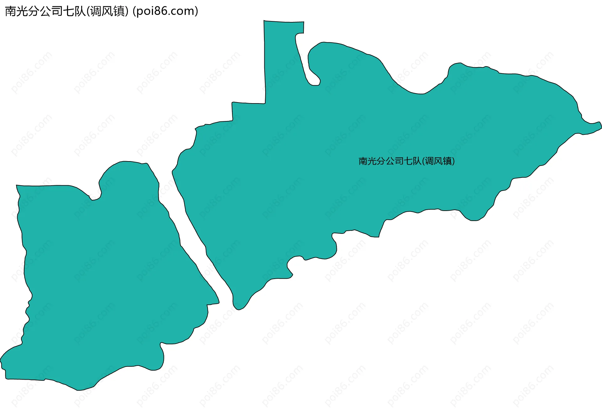 南光分公司七队(调风镇)边界地图
