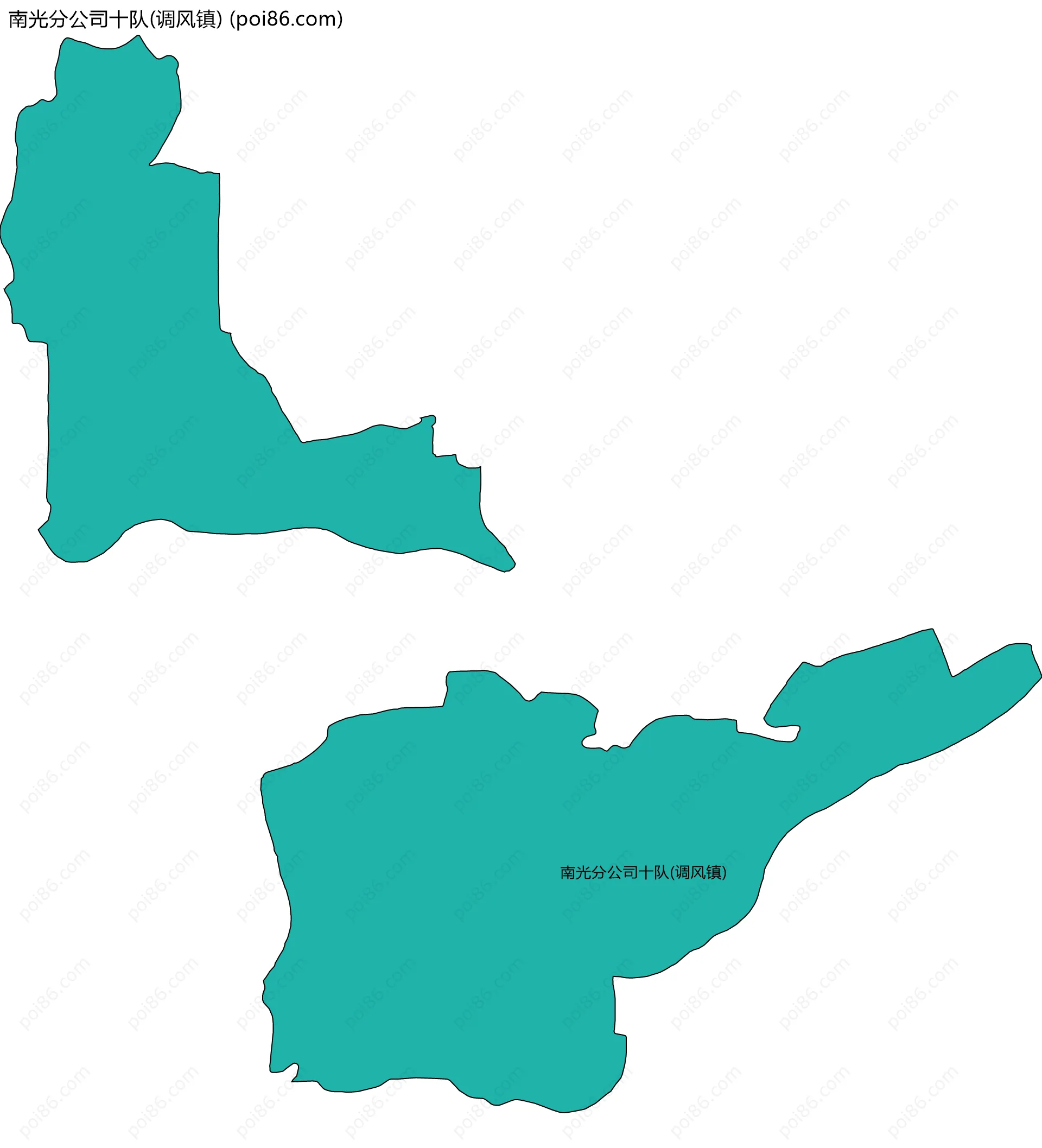 南光分公司十队(调风镇)边界地图