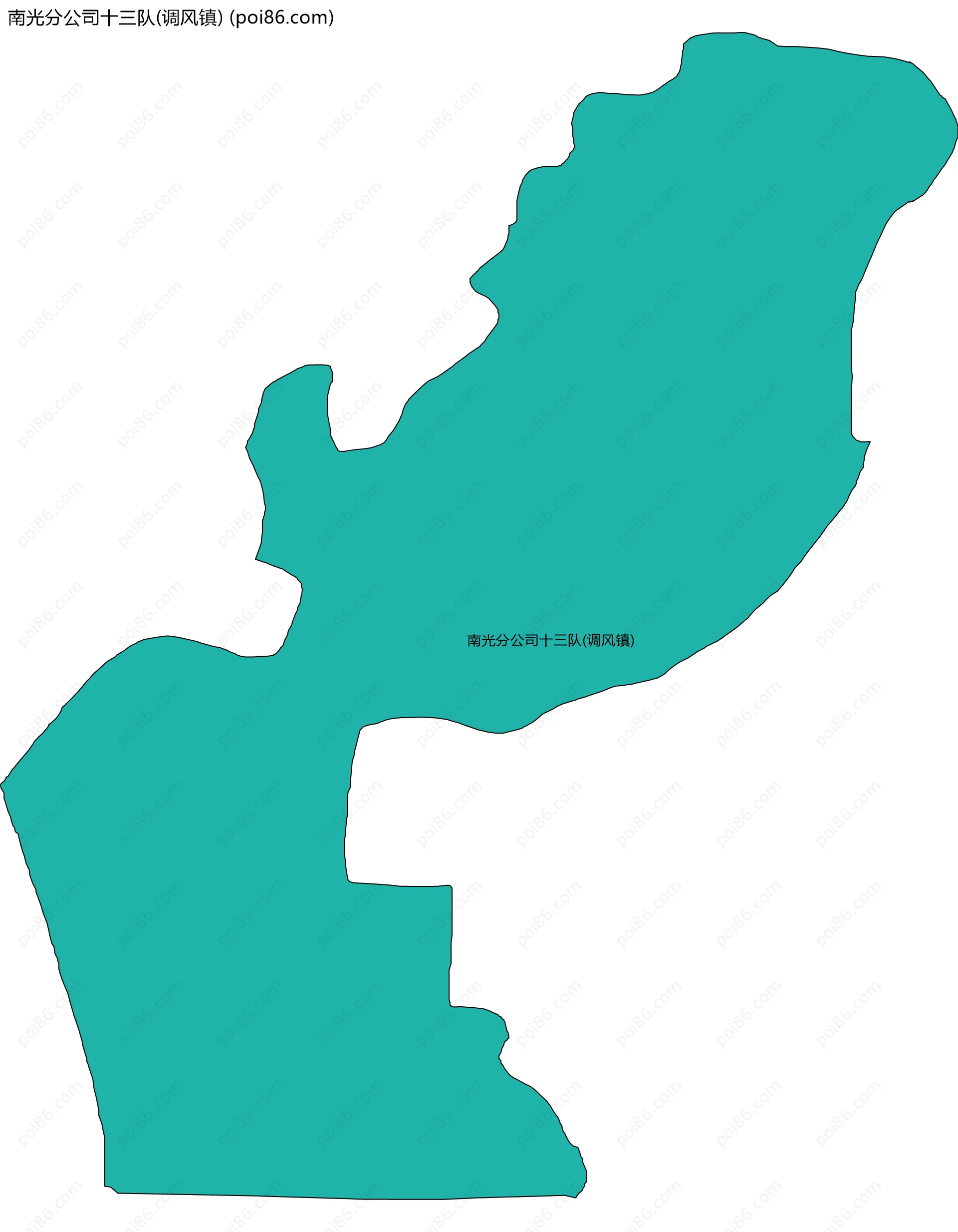 南光分公司十三队(调风镇)边界地图