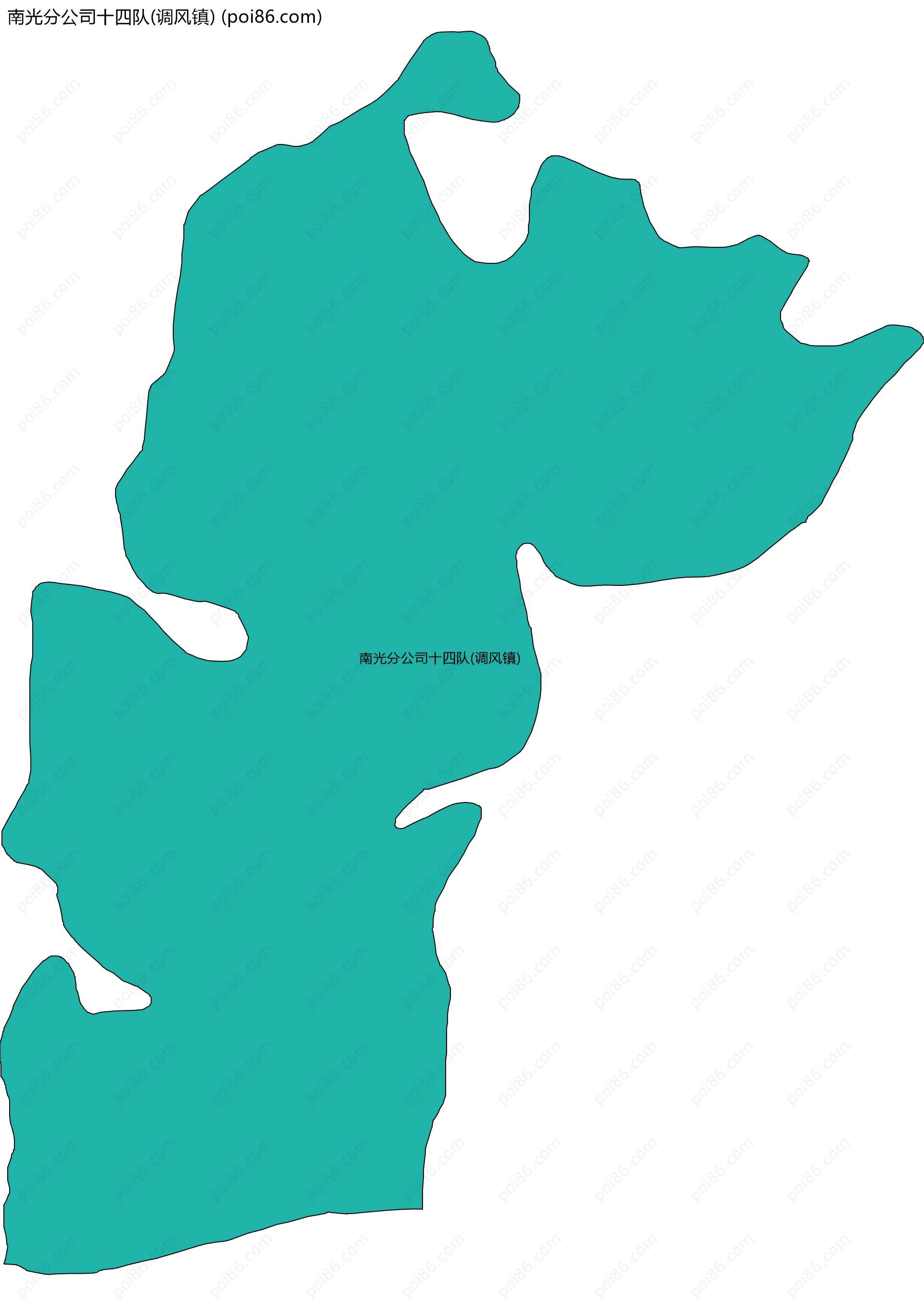 南光分公司十四队(调风镇)边界地图