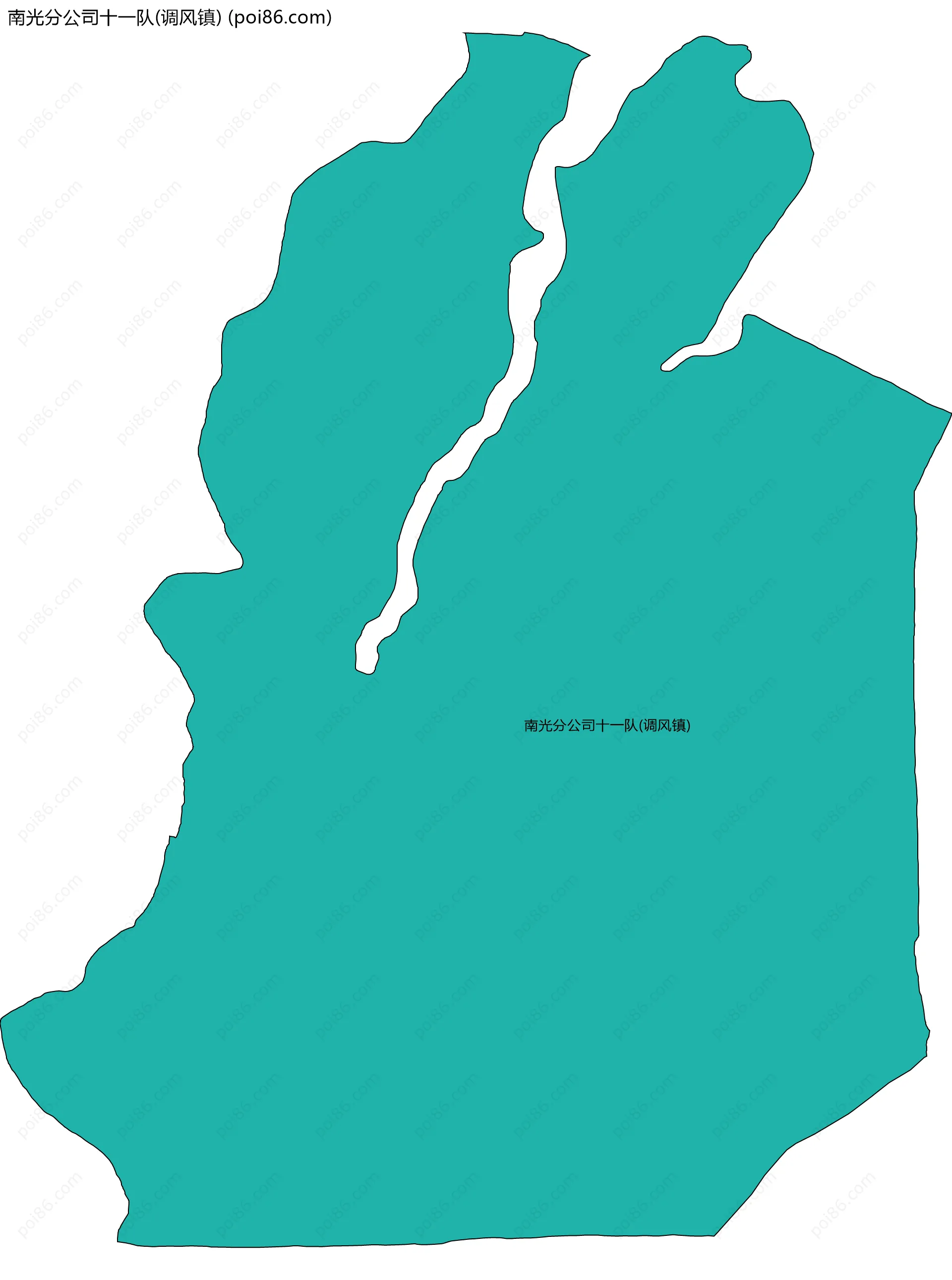 南光分公司十一队(调风镇)边界地图
