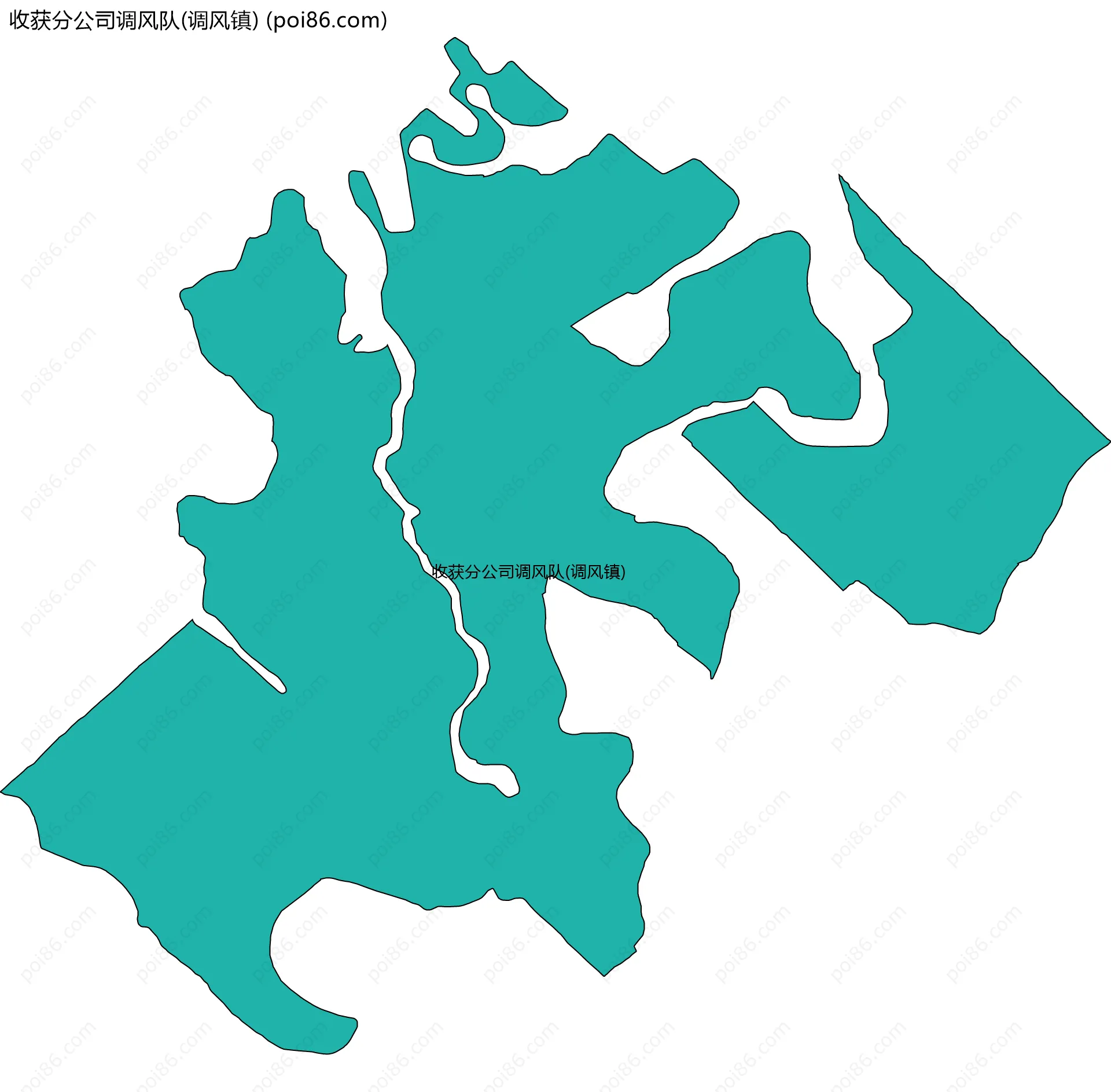 收获分公司调风队(调风镇)边界地图