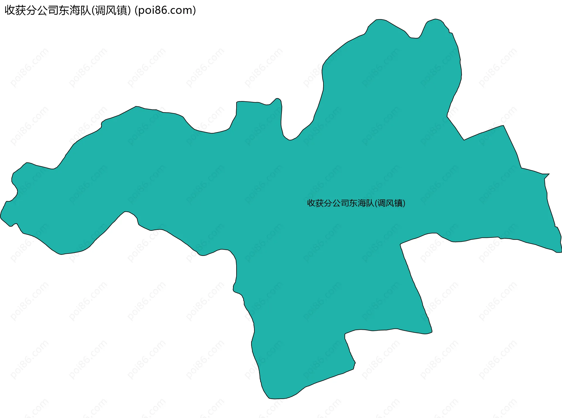 收获分公司东海队(调风镇)边界地图