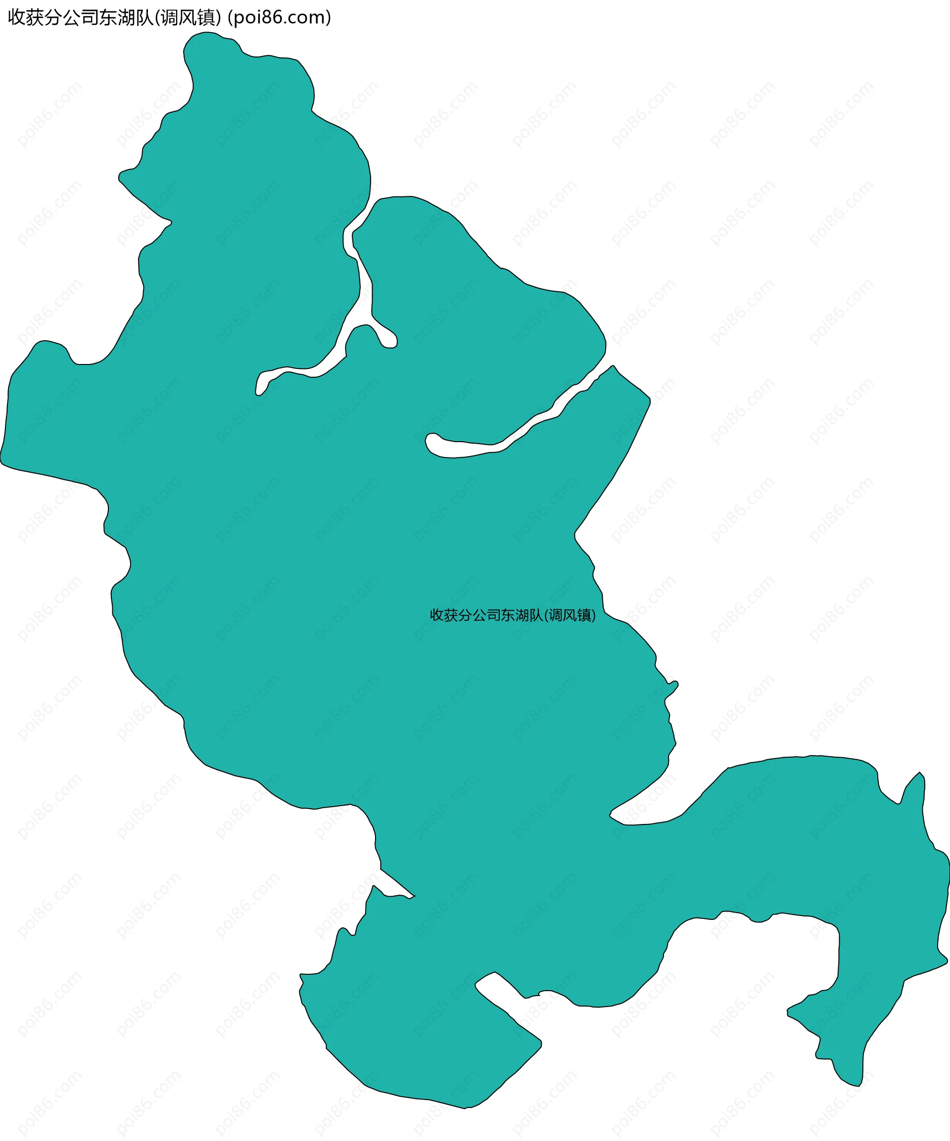 收获分公司东湖队(调风镇)边界地图