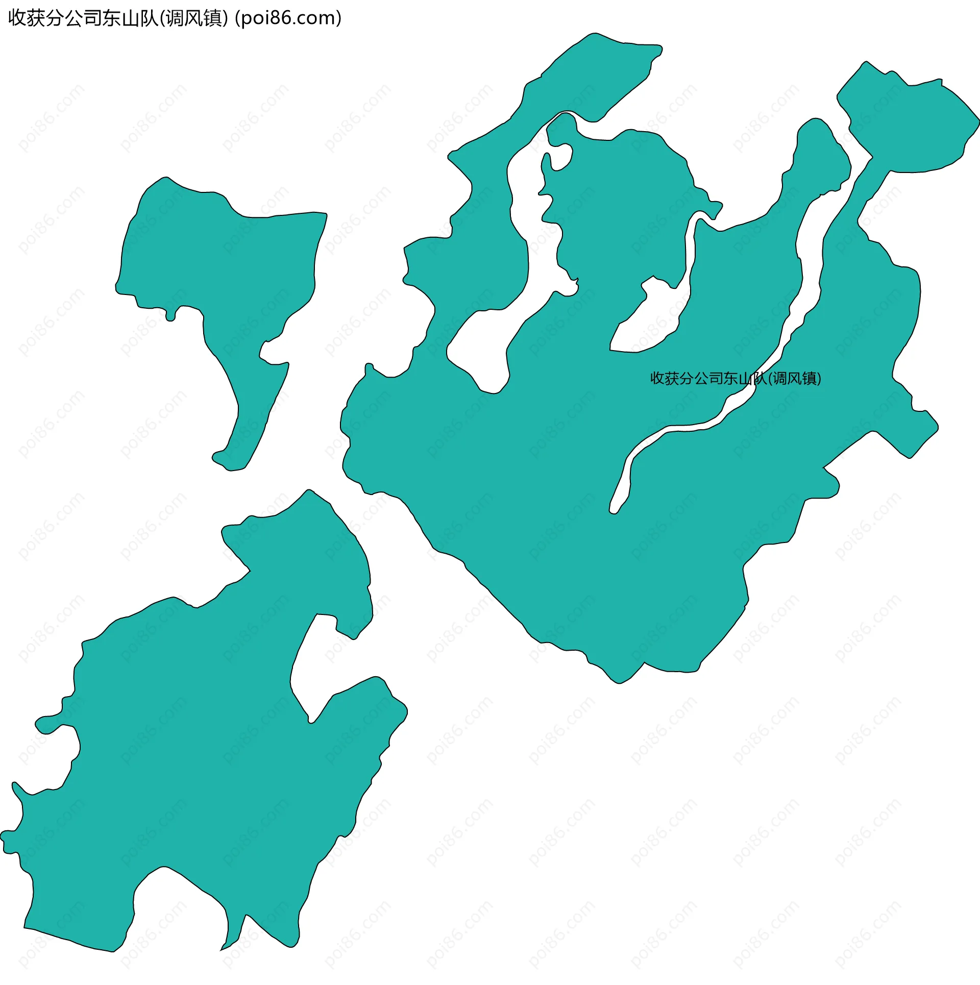 收获分公司东山队(调风镇)边界地图