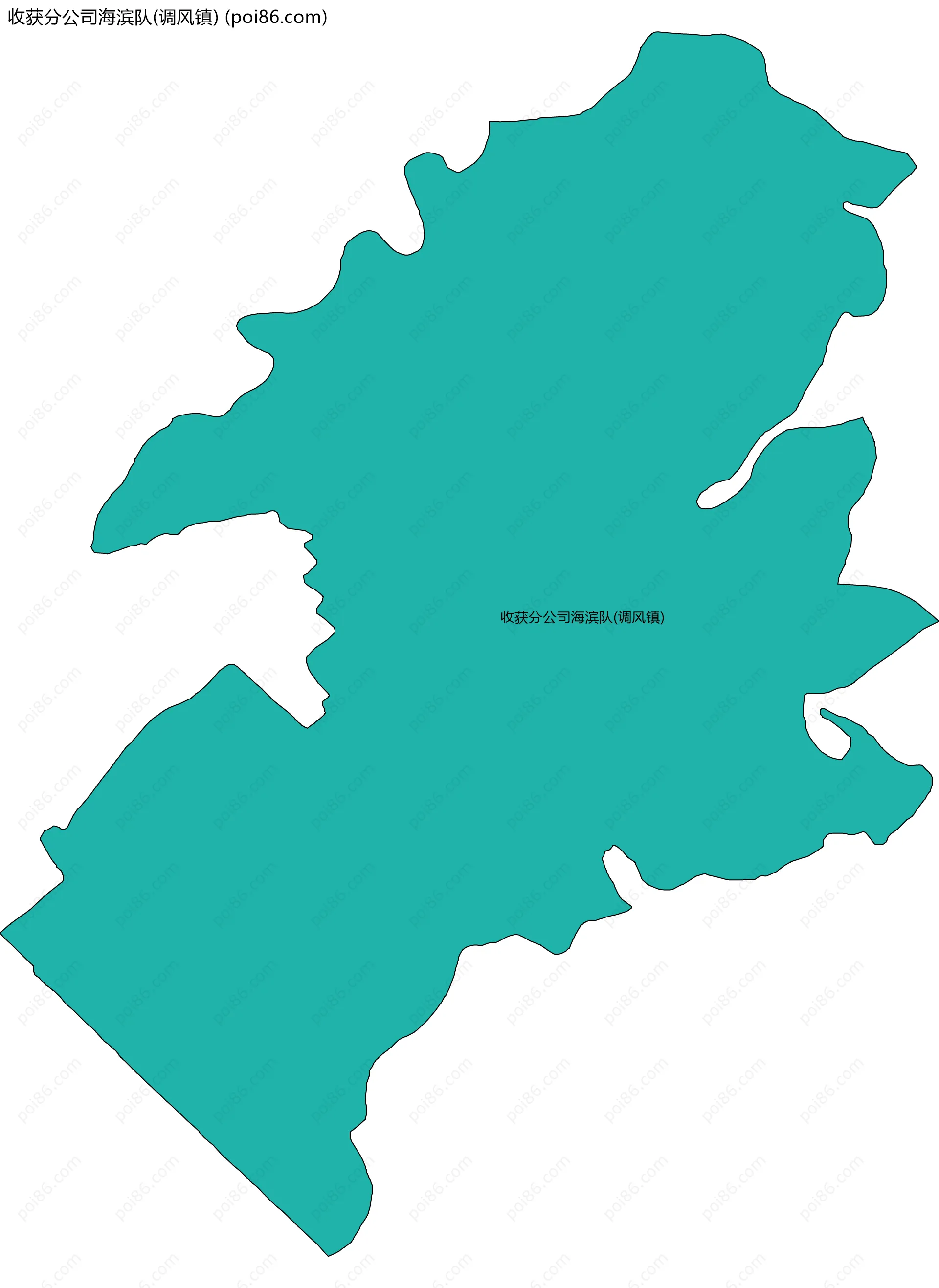 收获分公司海滨队(调风镇)边界地图