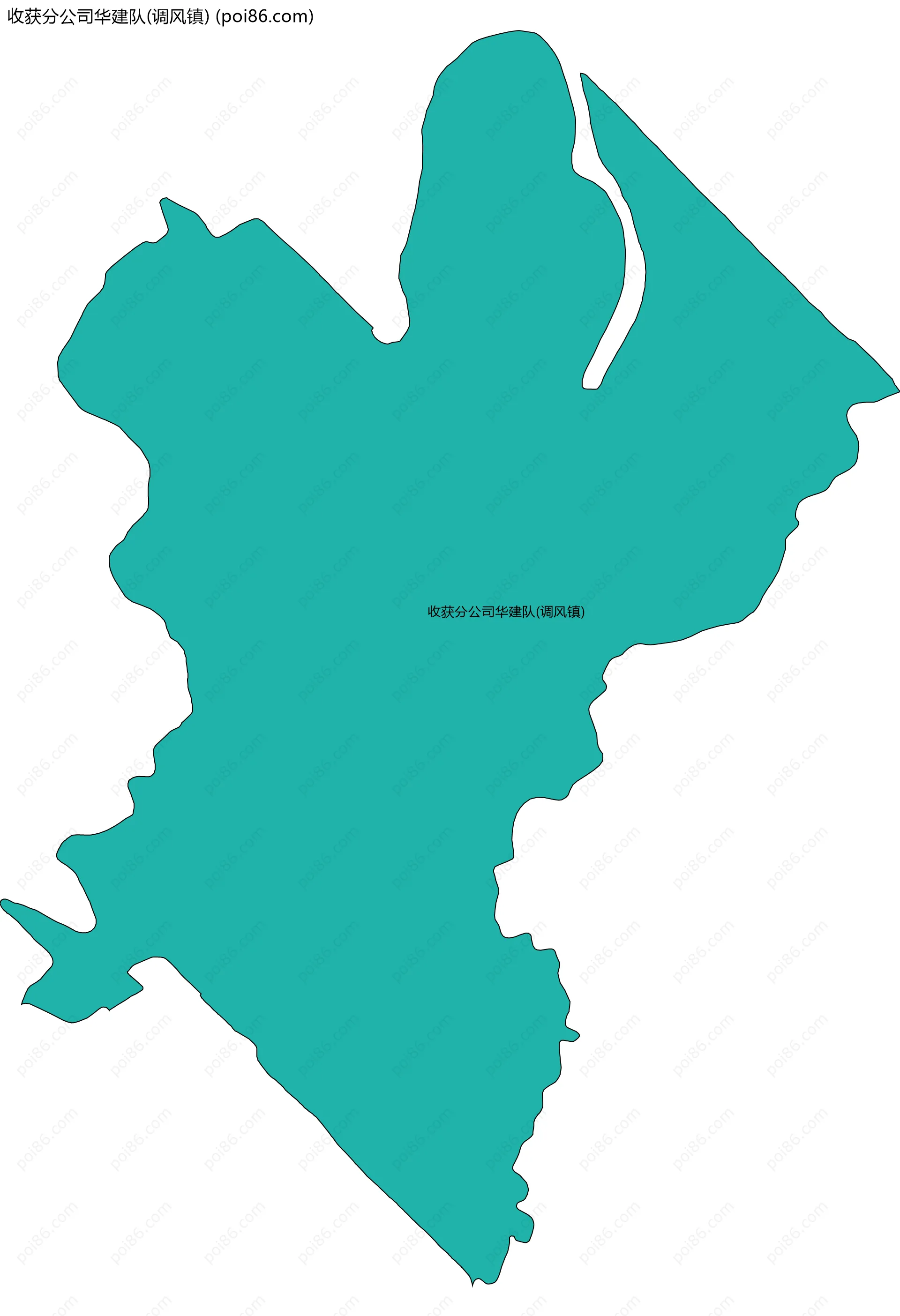 收获分公司华建队(调风镇)边界地图