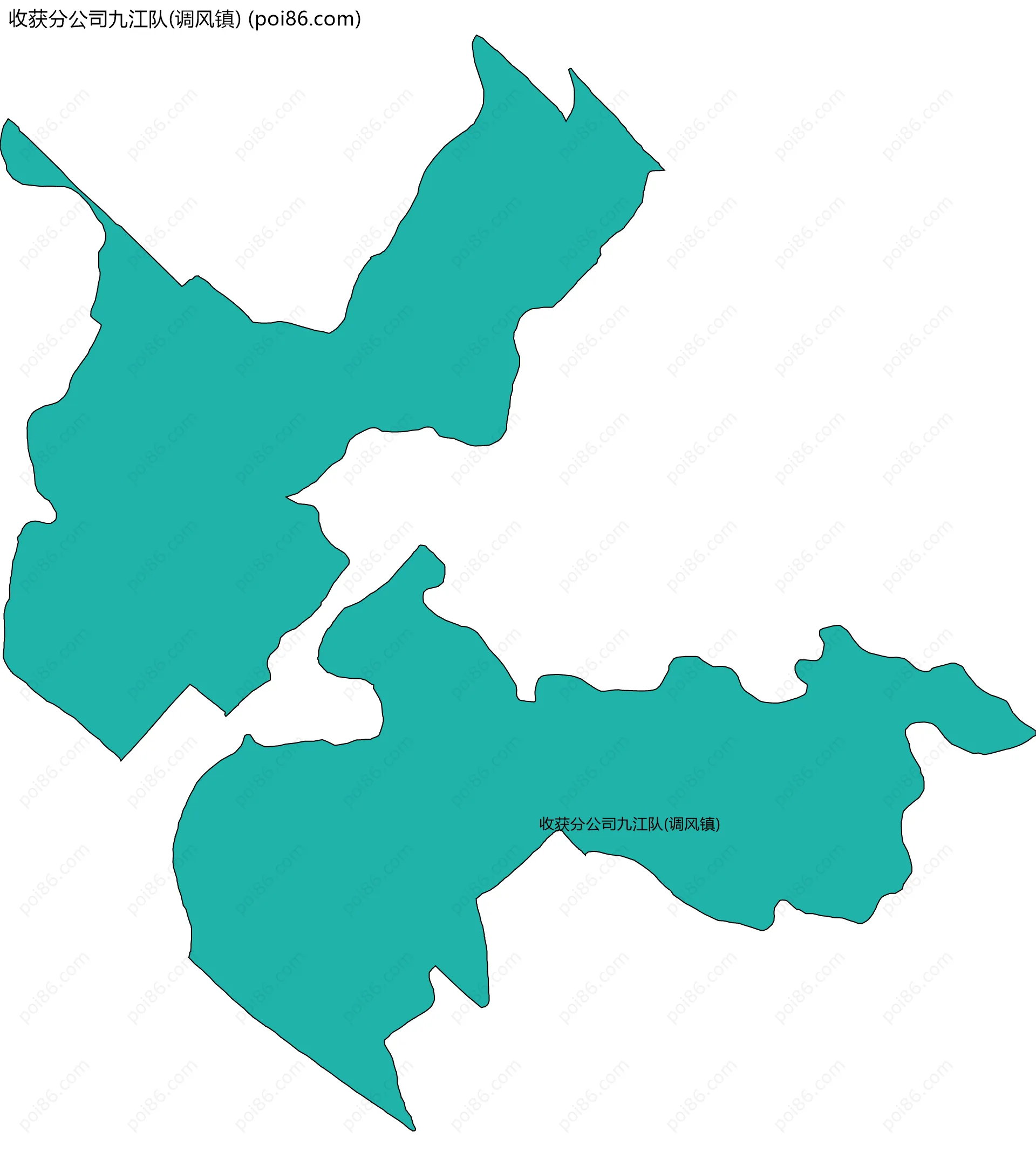 收获分公司九江队(调风镇)边界地图