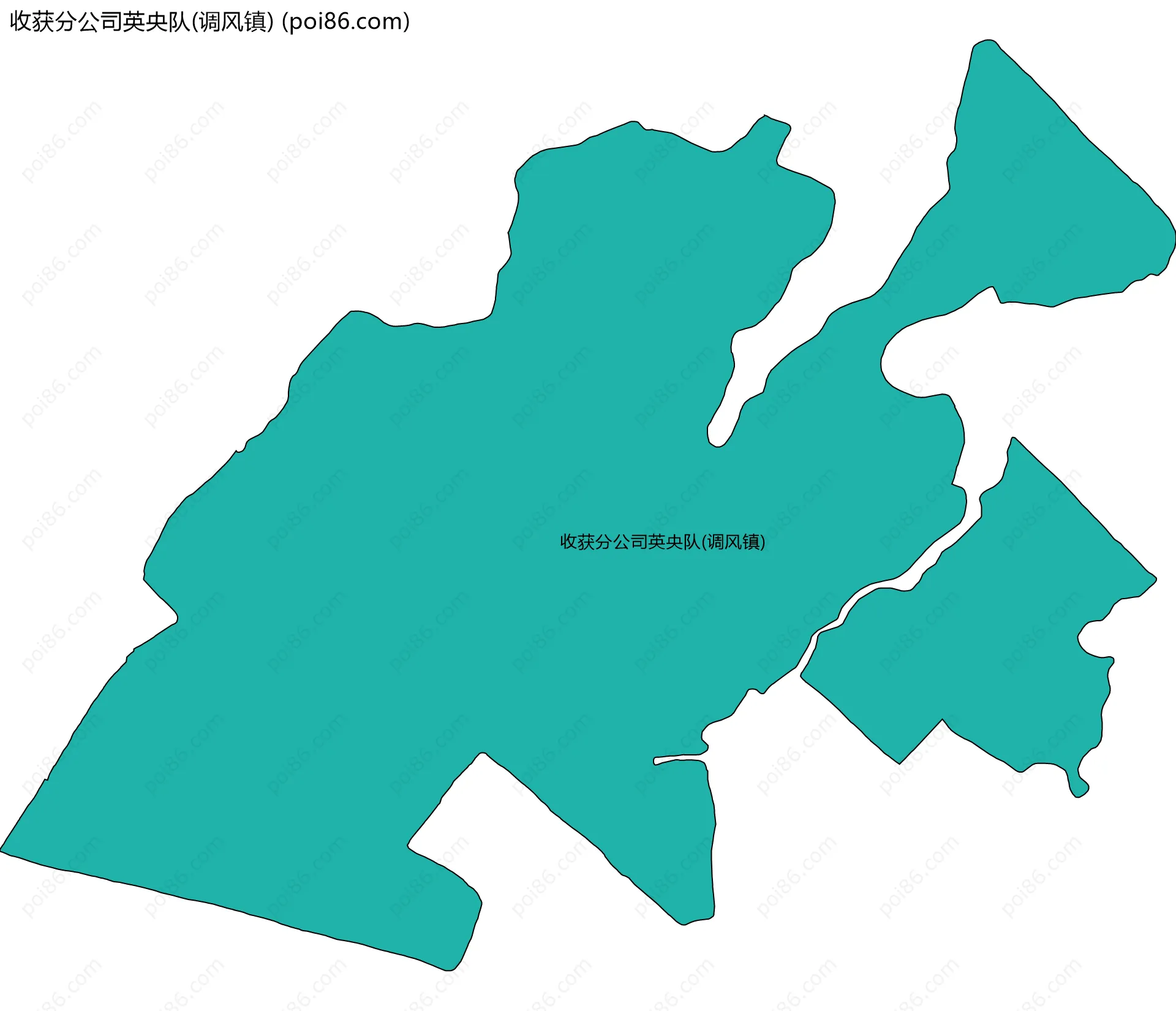收获分公司英央队(调风镇)边界地图