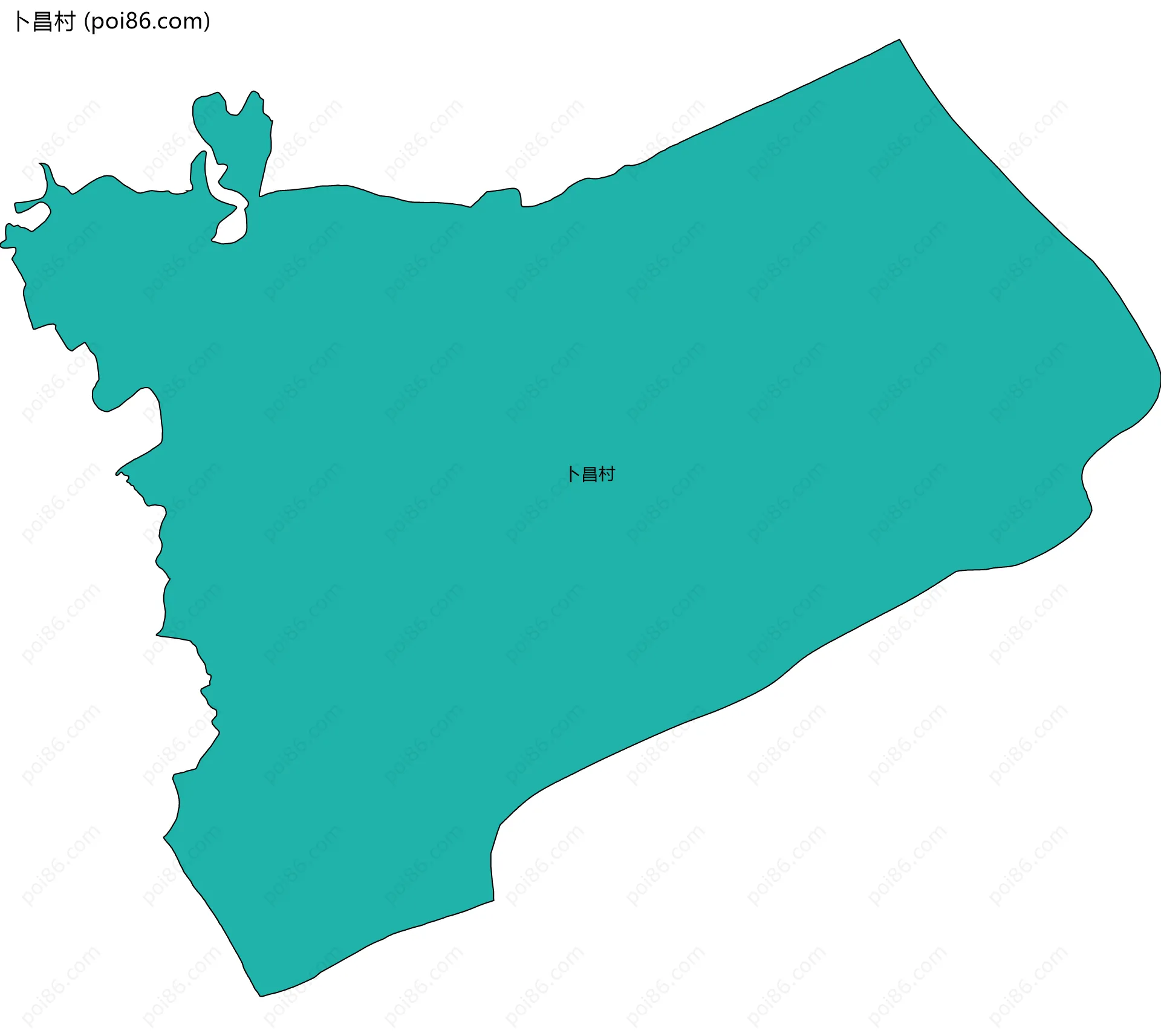 卜昌村边界地图