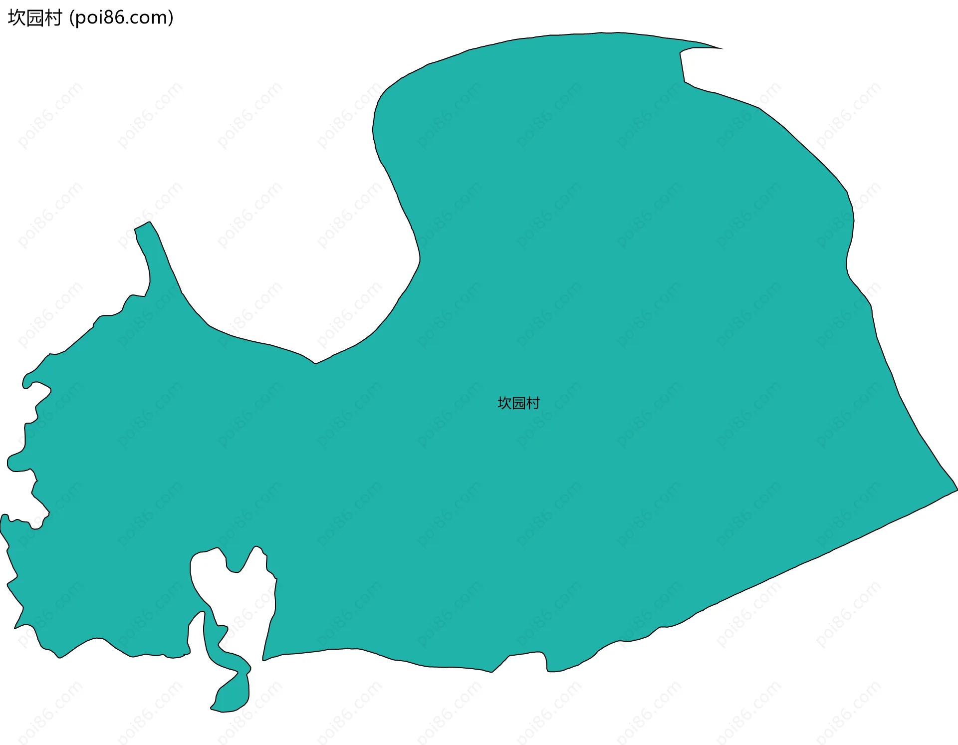 坎园村边界地图