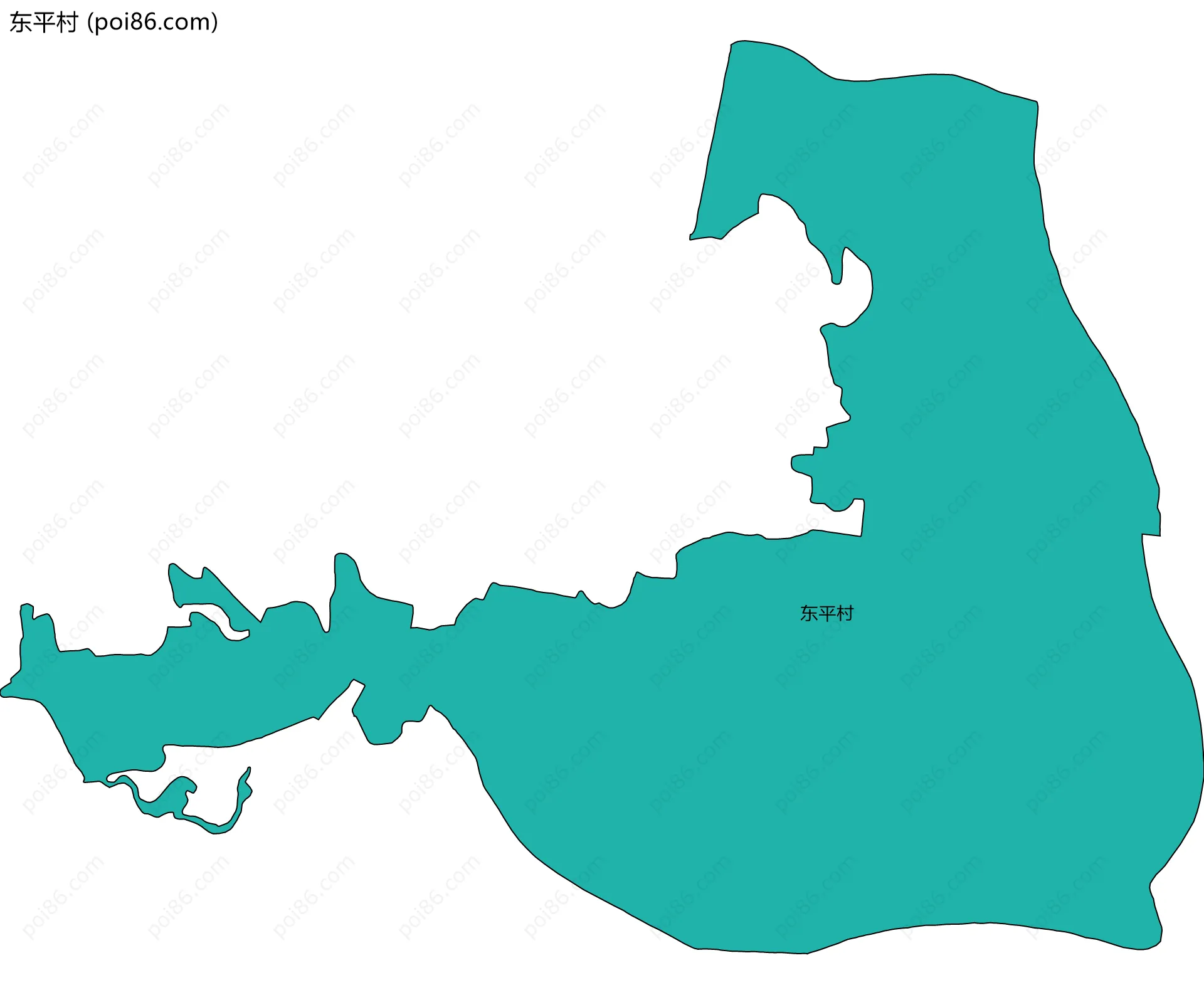 东平村边界地图