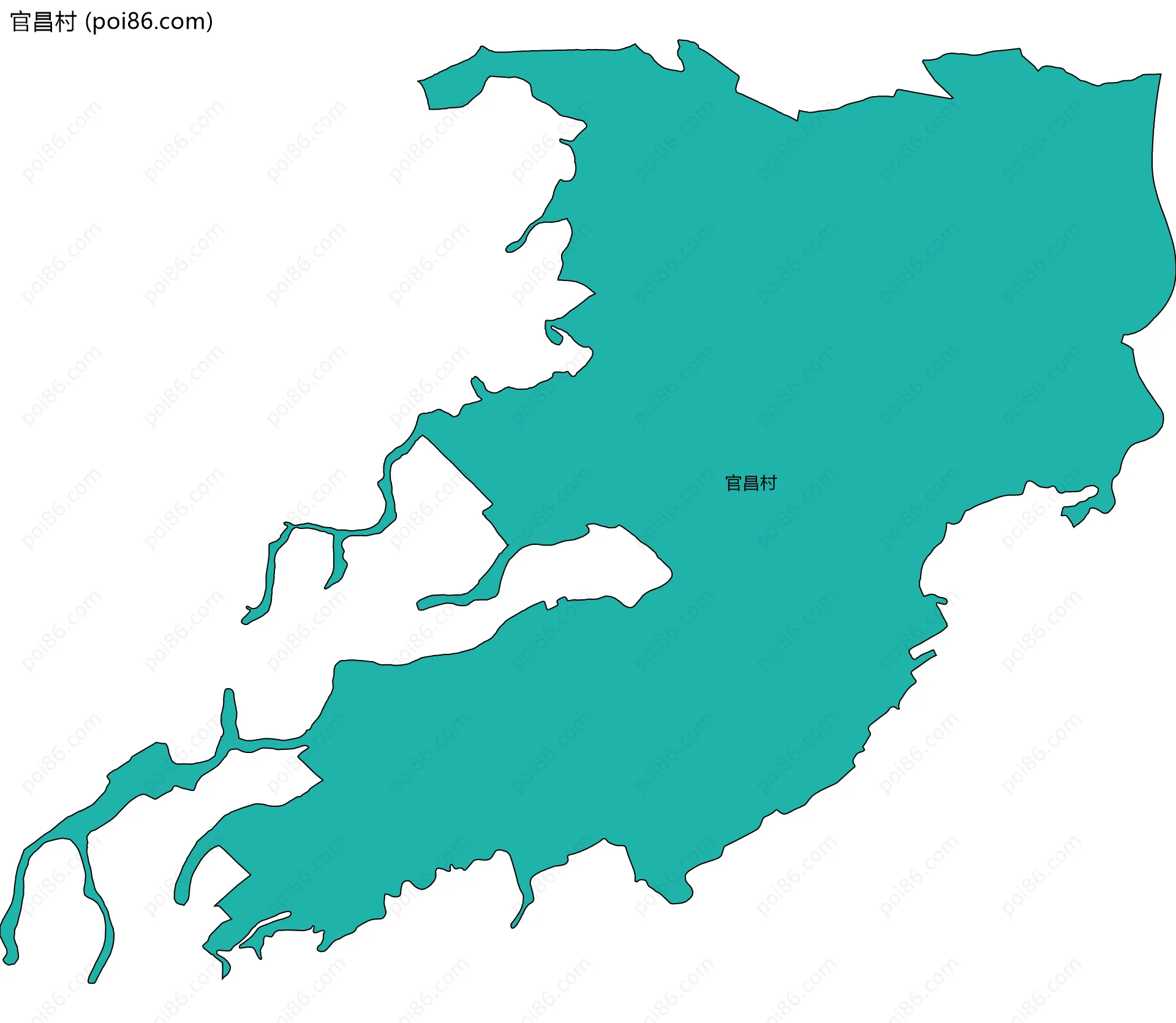 官昌村边界地图