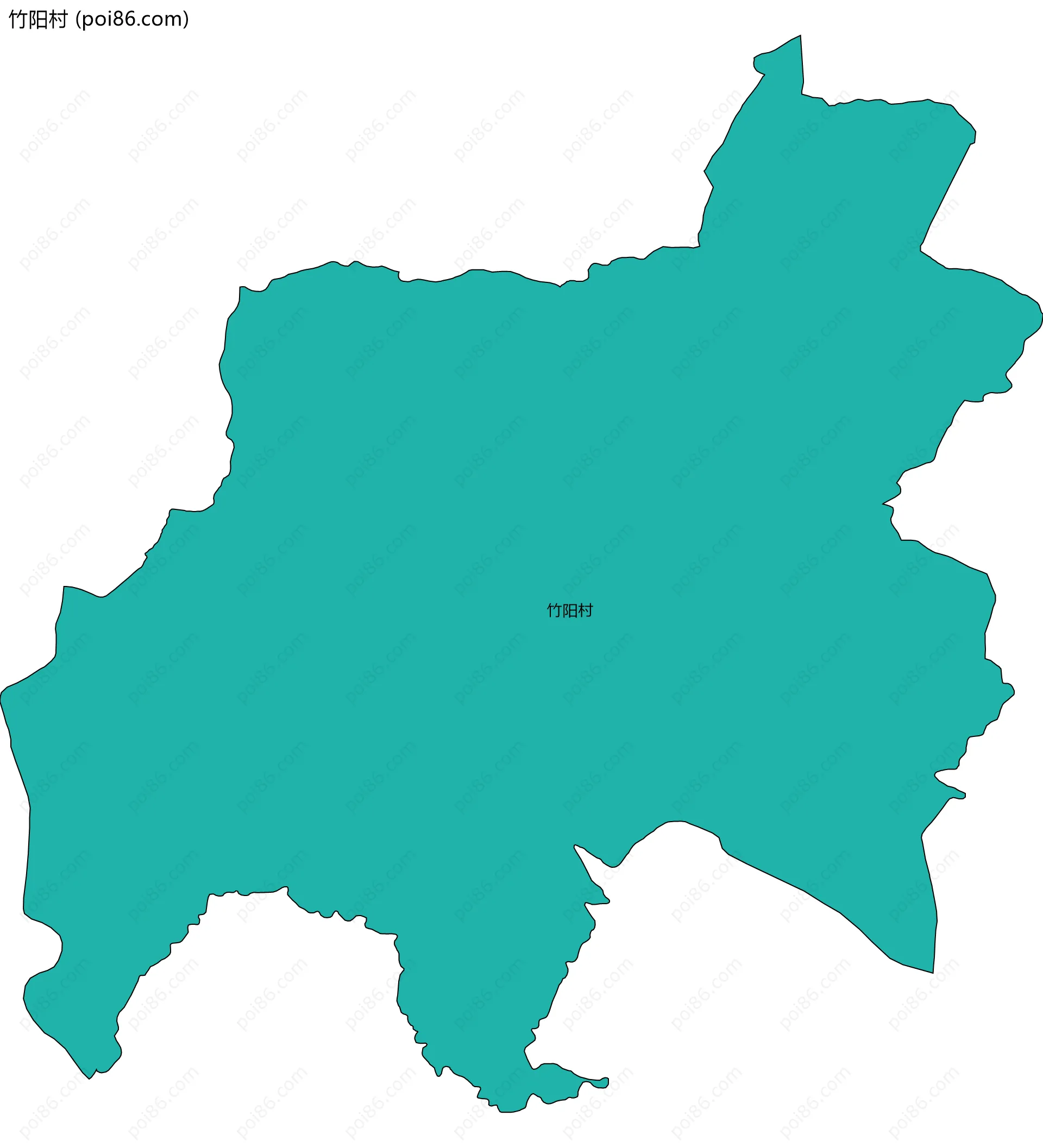 竹阳村边界地图