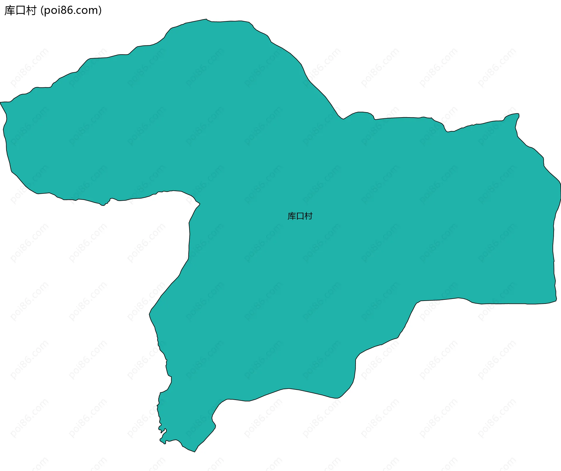 库口村边界地图