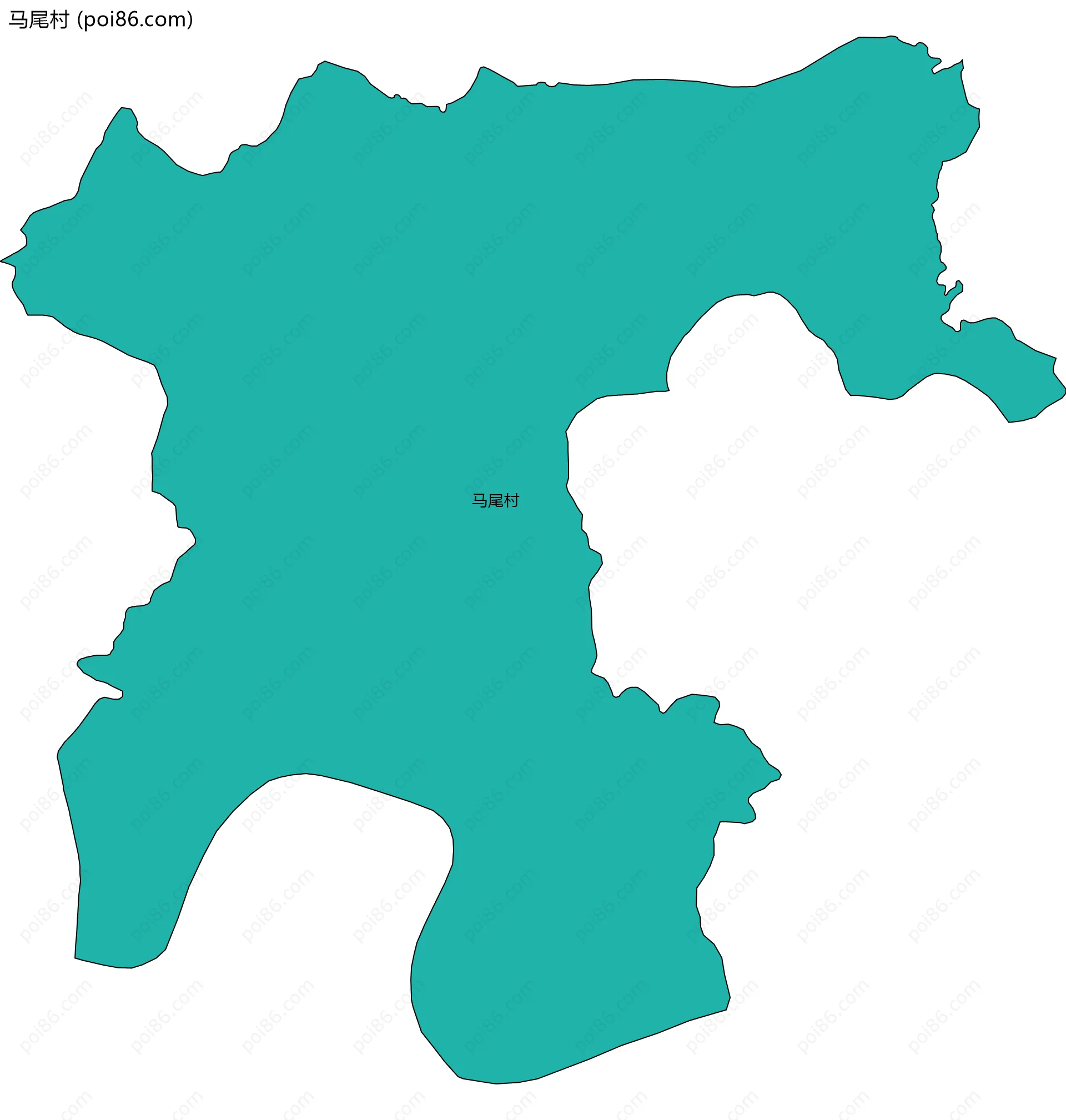 马尾村边界地图