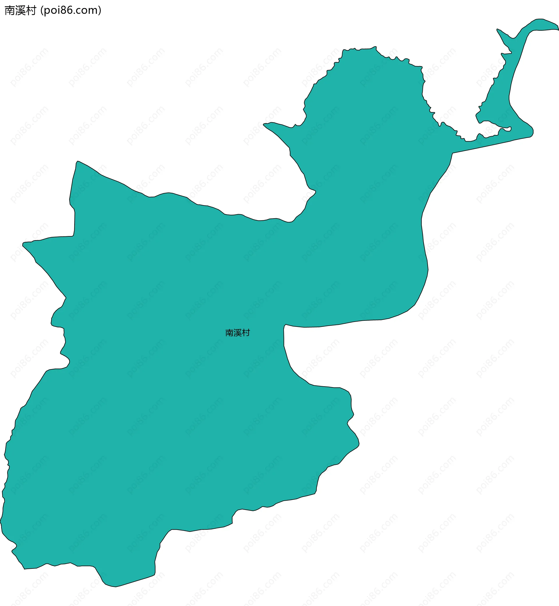 南溪村边界地图