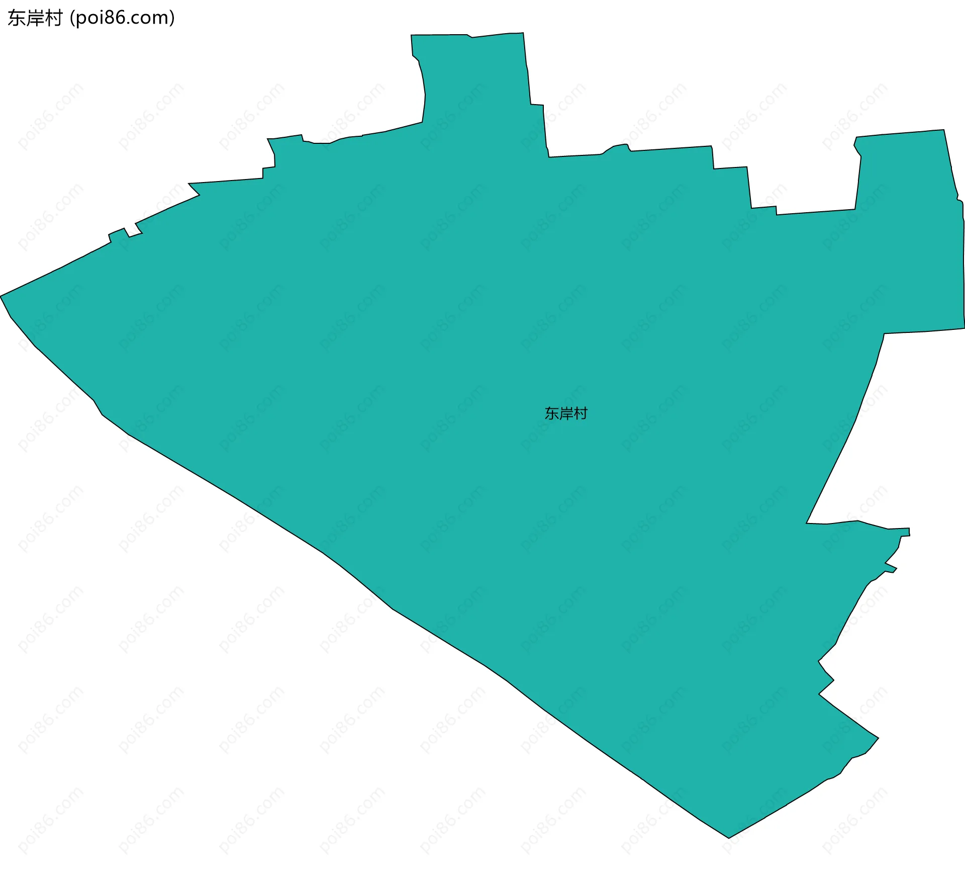 东岸村边界地图