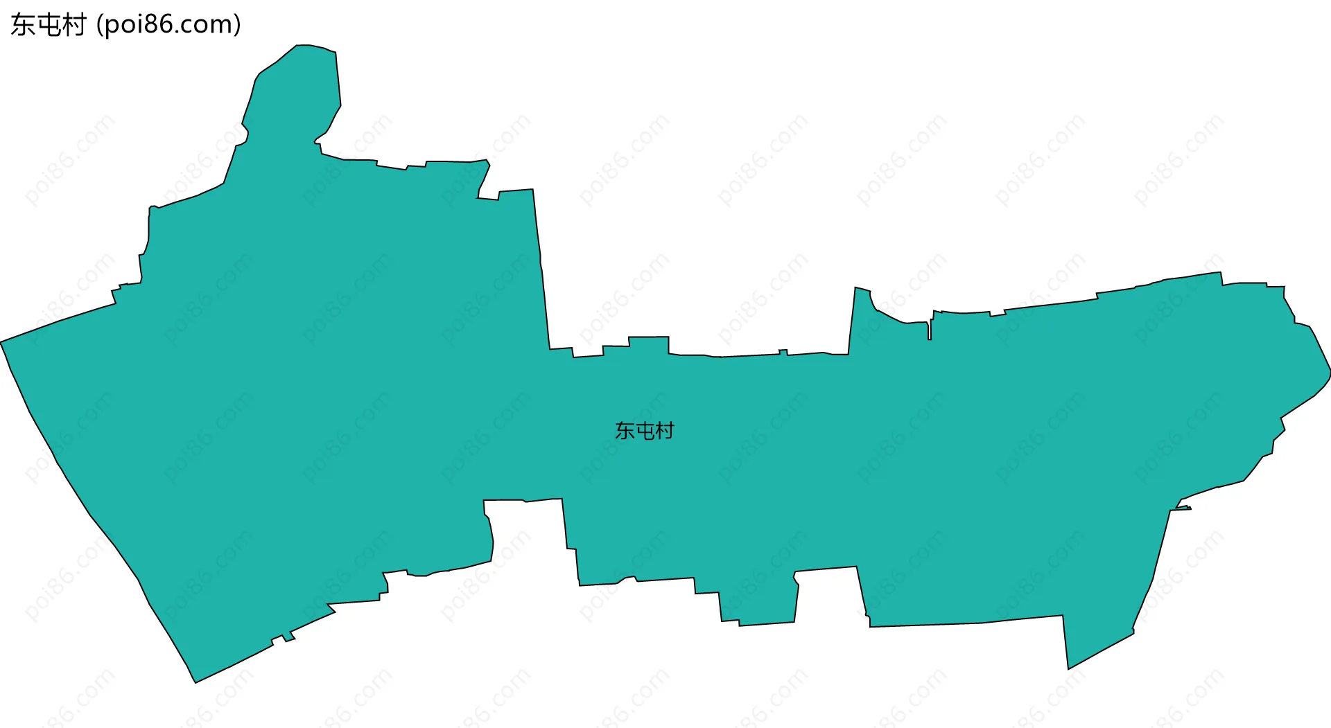 东屯村边界地图