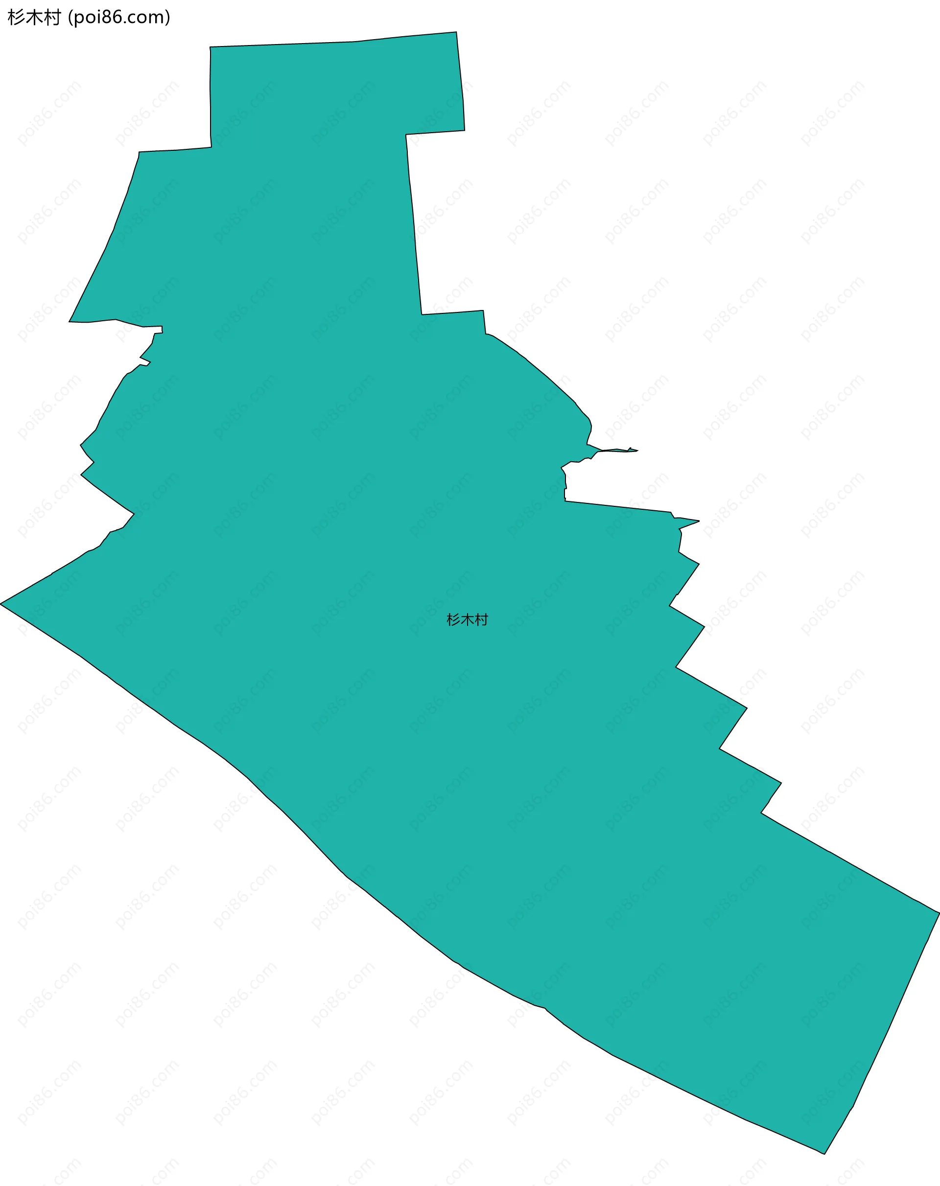 杉木村边界地图