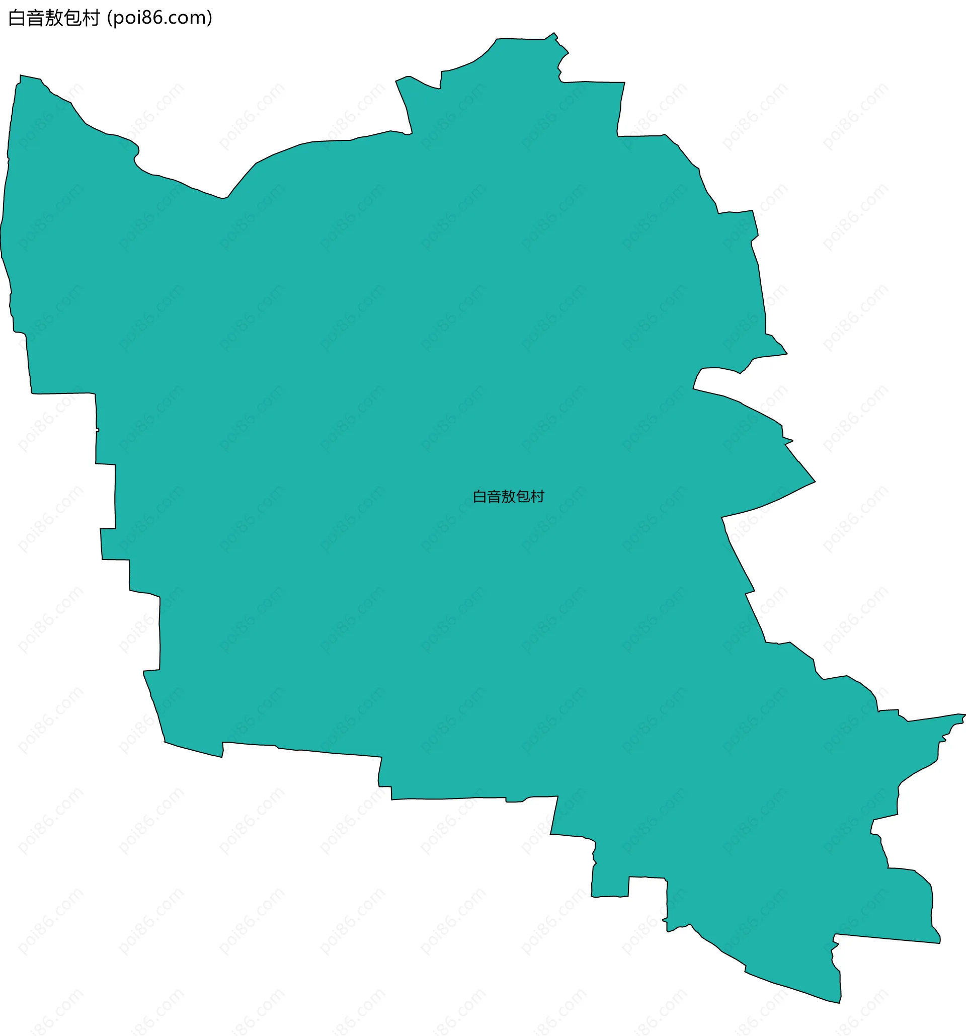 白音敖包村边界地图