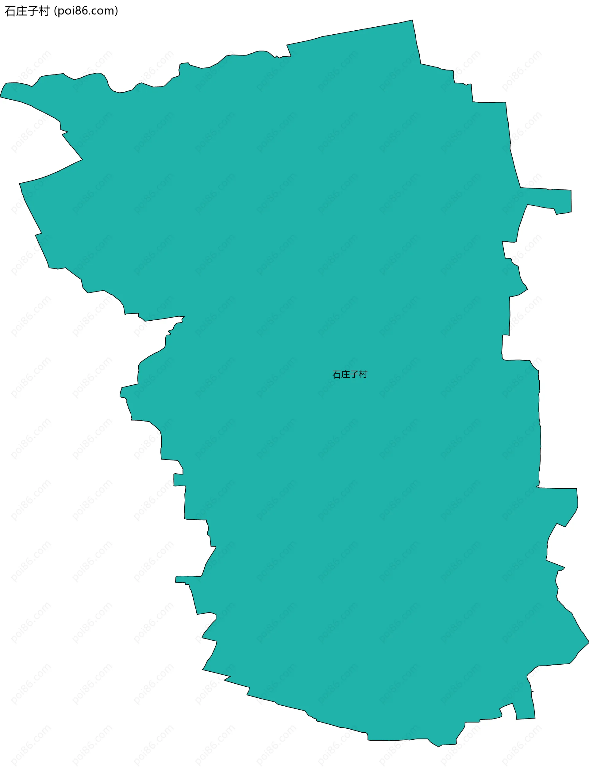 石庄子村边界地图