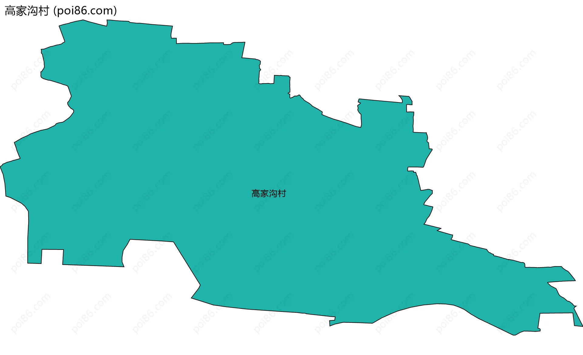 高家沟村边界地图